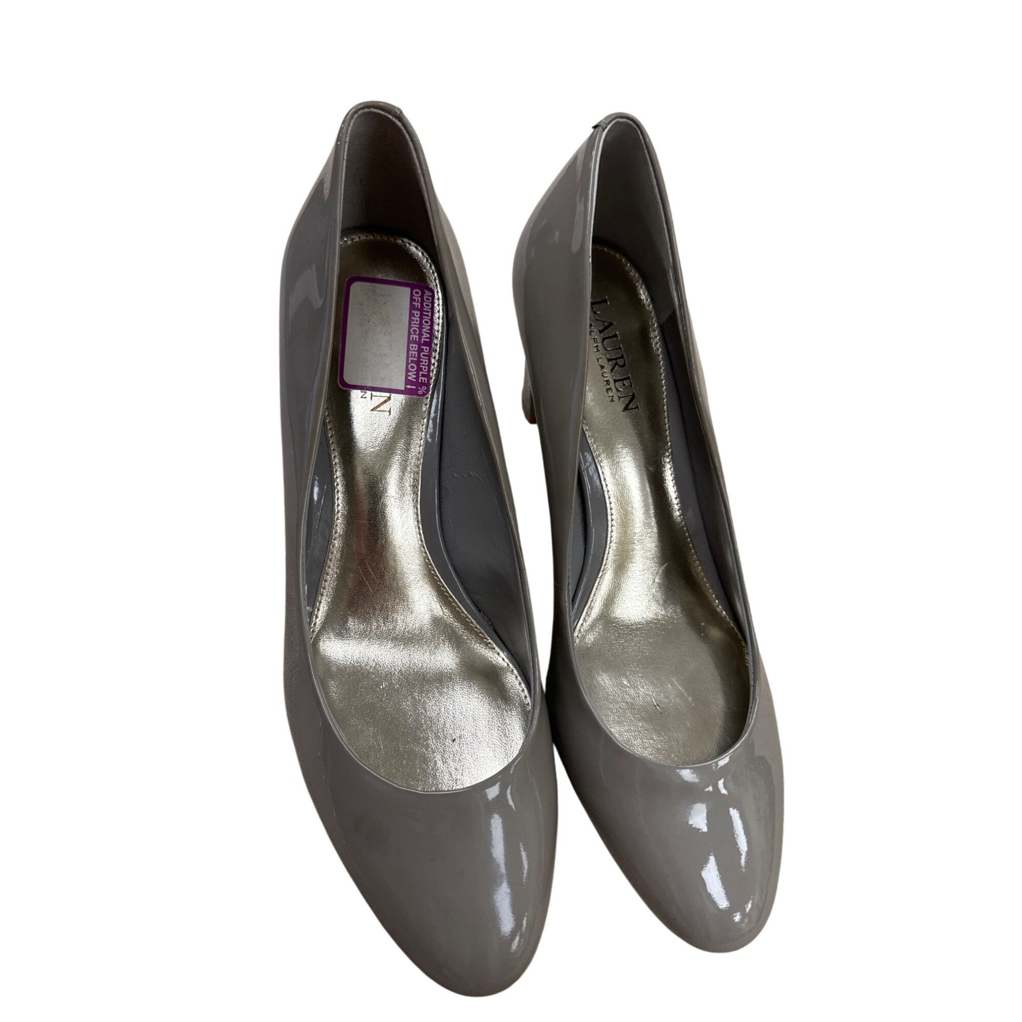 Lauren Ralph Lauren Lauren Ralph Lauren Womens Gray Patent Leather Heels Size 10 Size US 10 / IT 40 - 9 Thumbnail