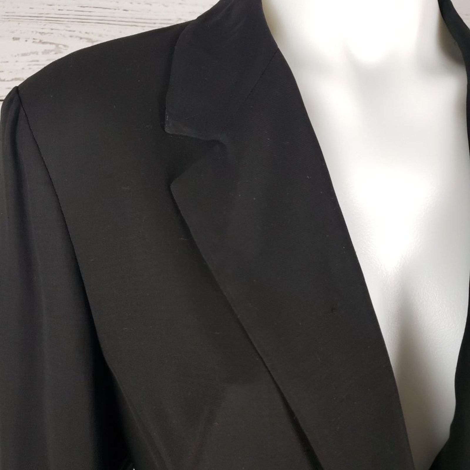Other MaxMara 2-Button Solid Black Black Blazer Jacket Size 8 Size M / US 6-8 / IT 42-44 - 3 Thumbnail
