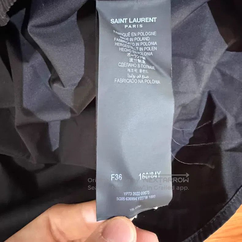 Saint Laurent Paris Saint Laurent Paris Solid Black Shirt i Size XS / US 0-2 / IT 36-38 - 3 Thumbnail