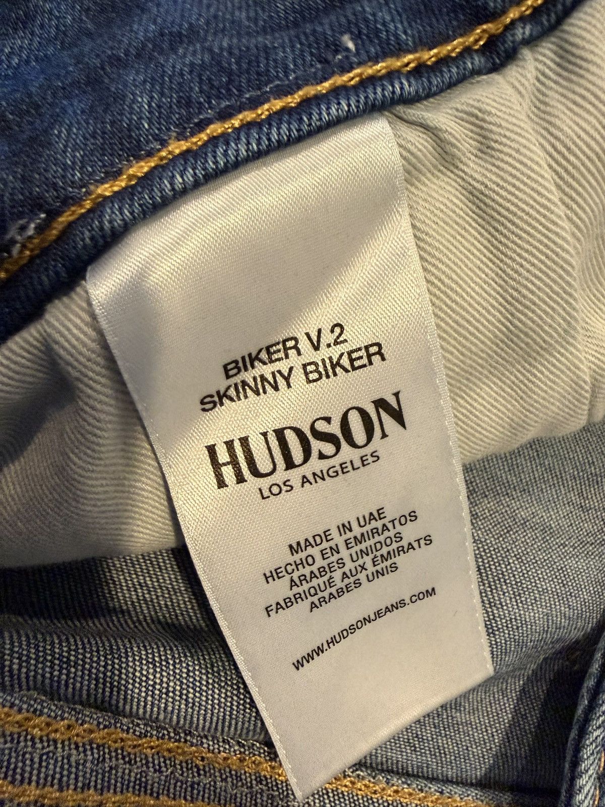 Hudson Hudson Blinder V.2 Skinny Biker Jeans Faded Blue Wash Sz 30 Size US 30 / EU 46 - 5 Thumbnail