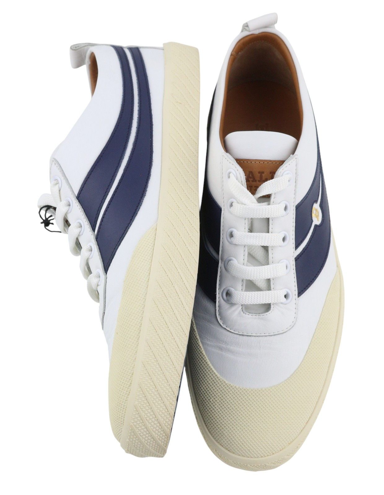 Bally SHENNON EU41 White Calfskin Leather Lace Sneakers 88407 Size US 10 / IT 40 - 7 Thumbnail