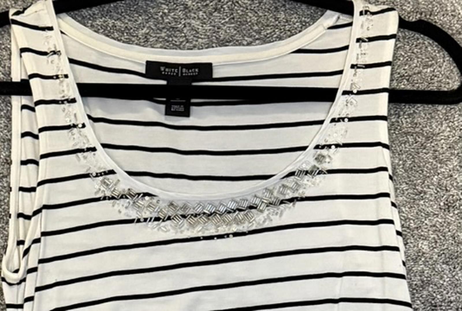 Other White House Black Market Striped Size M Tank Top Beaded Size M / US 6-8 / IT 42-44 - 3 Thumbnail