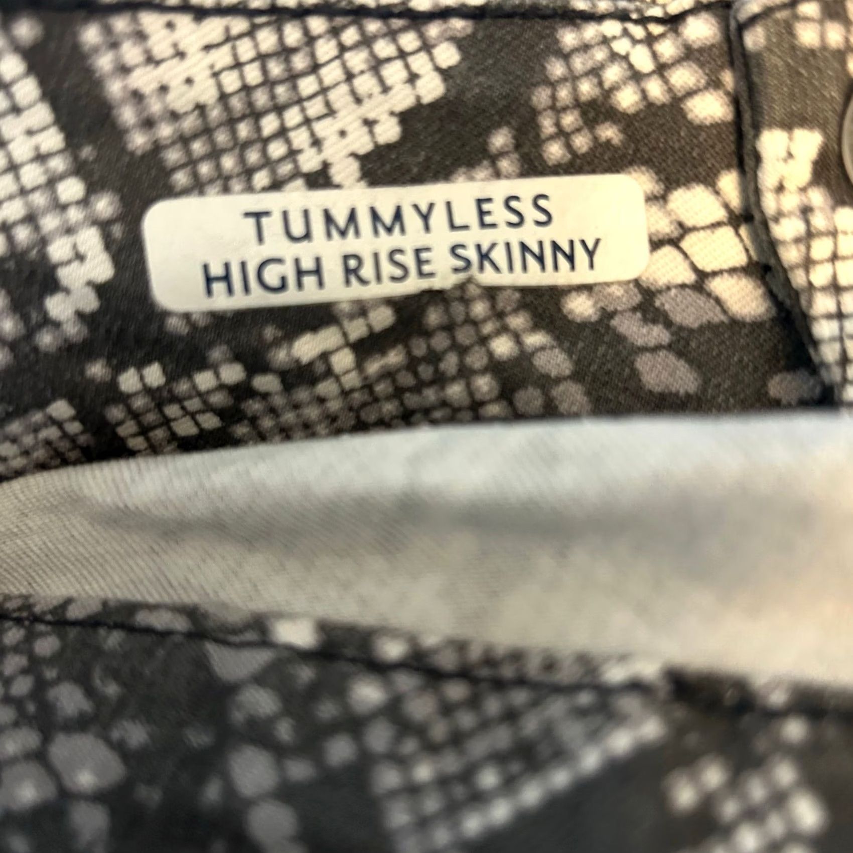 Vintage Seven7 Womens Jeans Gray Snake Print Denim High Rise Skinny 6 Slim Stretch Pocket 5-Pocket Belted Women's Jeans Size 30" / US 8 / IT 44 - 5 Thumbnail