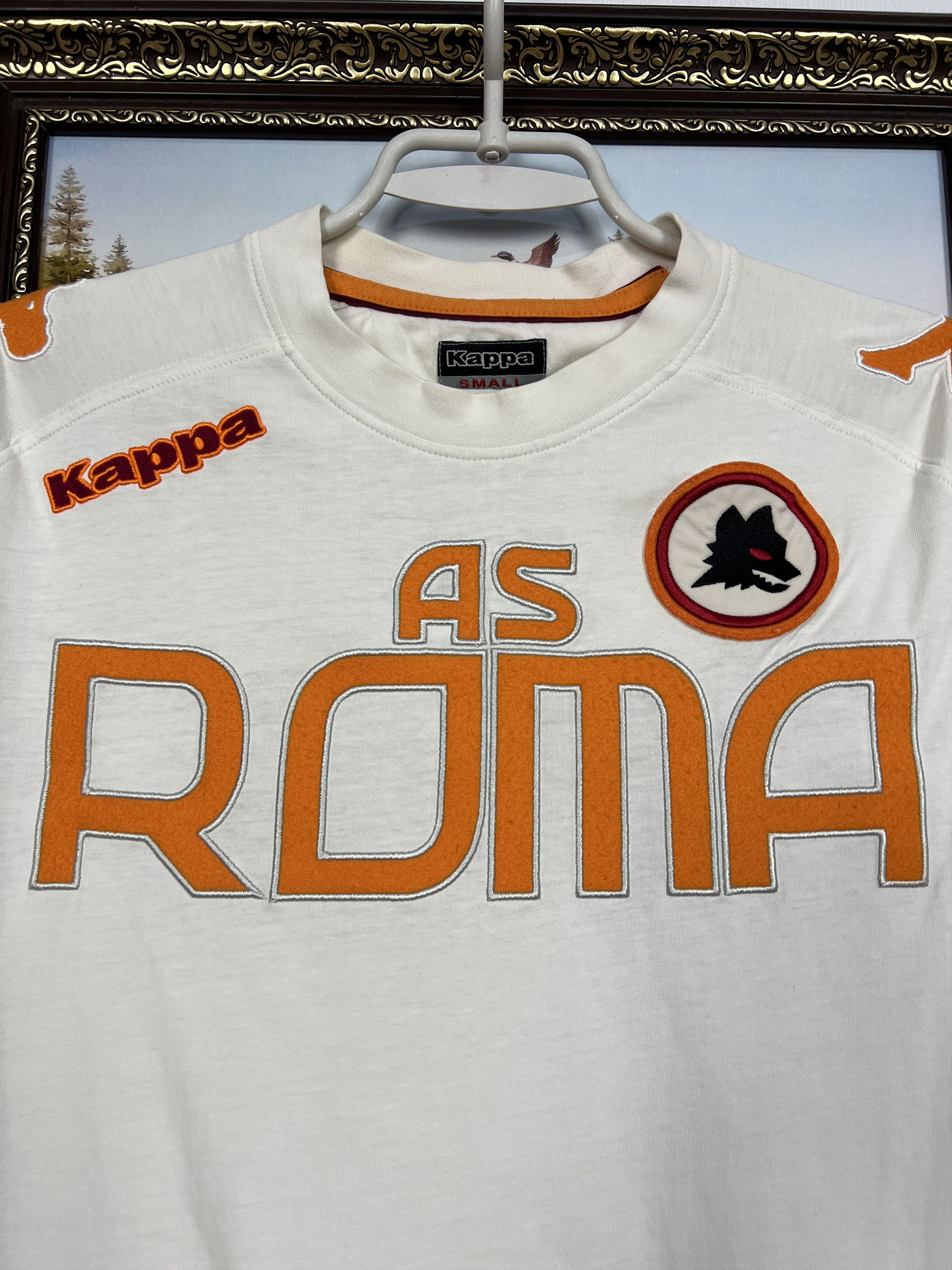 Kappa Vintage AC Roma Football Train Shirt Soccer White Maglia Size US S / EU 44-46 / 1 - 3 Thumbnail