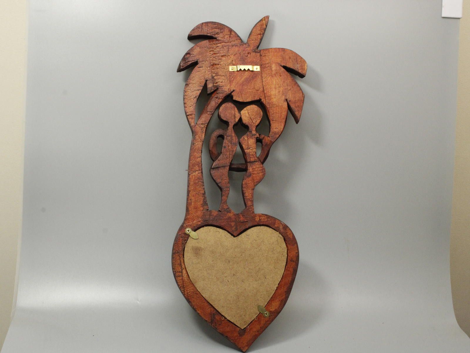 2120 Handcrafted Handmade Wooden Heart-Shaped Photo Frame with Tropical Palm, Size ONE SIZE - 5 Thumbnail