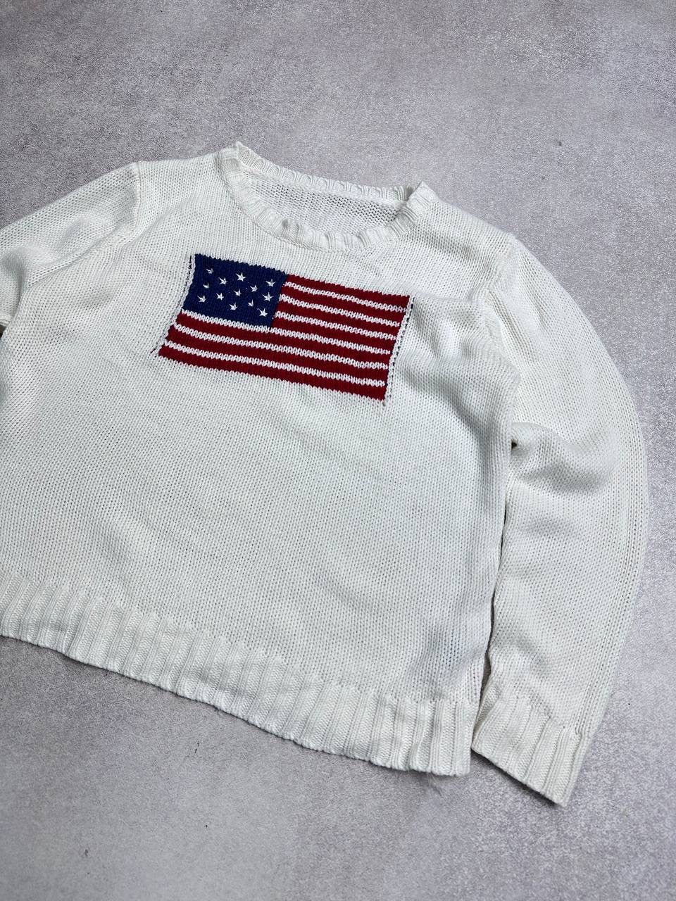 Vintage Vintage USA Flag Knit Sweater S Polo Style Old Money Size US S / EU 44-46 / 1 - 2 Thumbnail