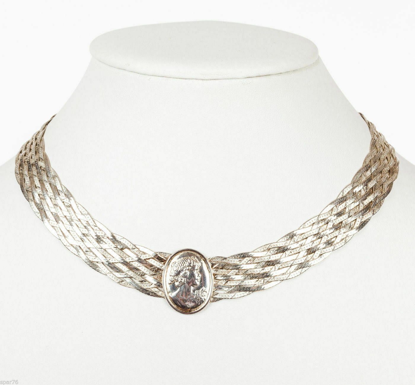 Other Italian Milor Sterling Woven Herringbone Cameo Necklace Size ONE SIZE - 1 Thumbnail
