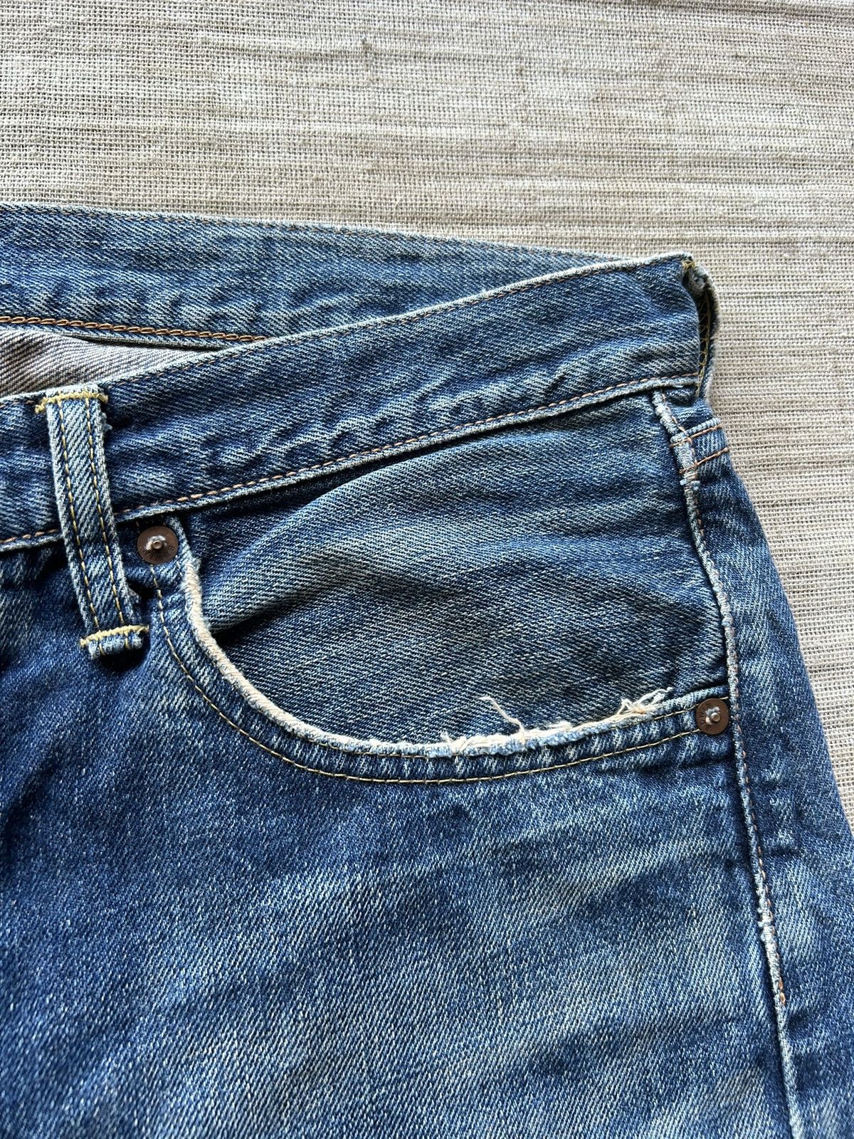 Edwin × Japanese Brand Vintage Edwin Selvedge Distressed Denim Size US 33 - 12 Thumbnail