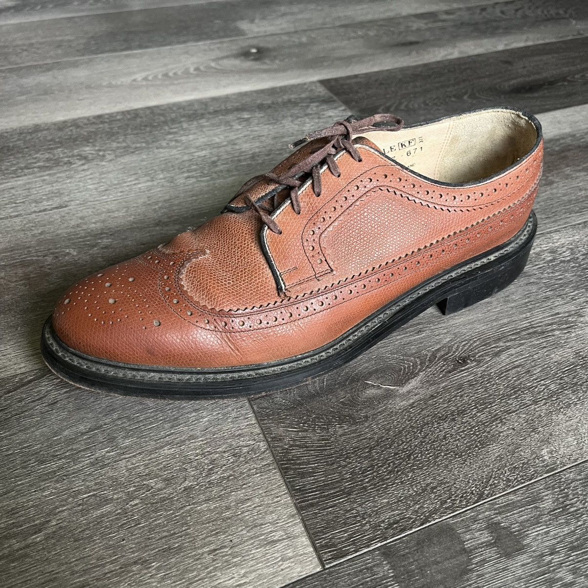 Vintage Vintage 1960s Sears Derby Wingtip Brogue Leather Loafers Size US 10.5 / EU 43-44 - 9 Thumbnail