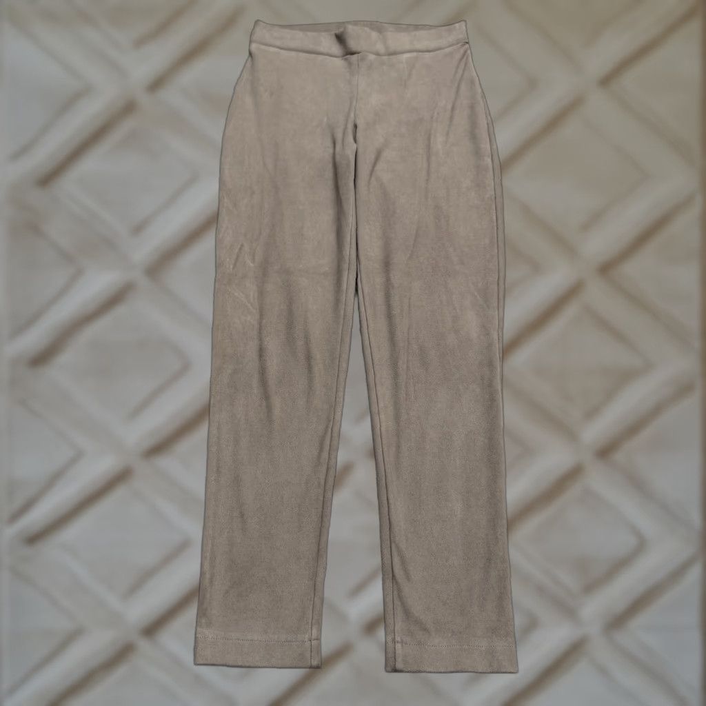 Wolford Wolford Estella Faux Suede Leggings Womens 38 US 6 Taupe Gray Velour Stretch Size 28" / US 6 / IT 42 - 1 Thumbnail