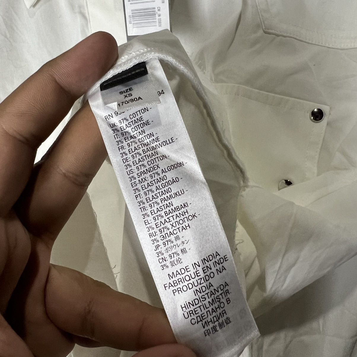 Diesel Diesel - C-Chaka Poplin Shirt With Hook Details - White Size XS / US 0-2 / IT 36-38 - 9 Thumbnail