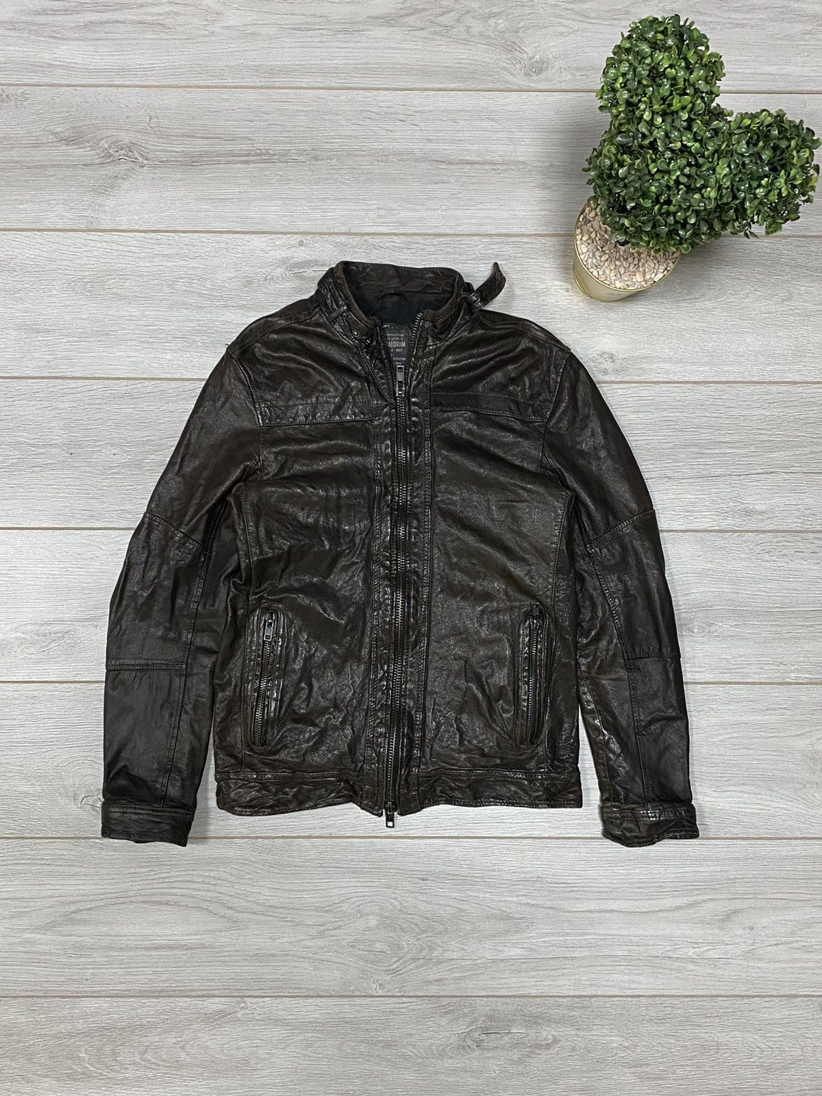 Allsaints Leather Jacket Allsaints Spitalfields Leather Jacket Jack Place Grailed