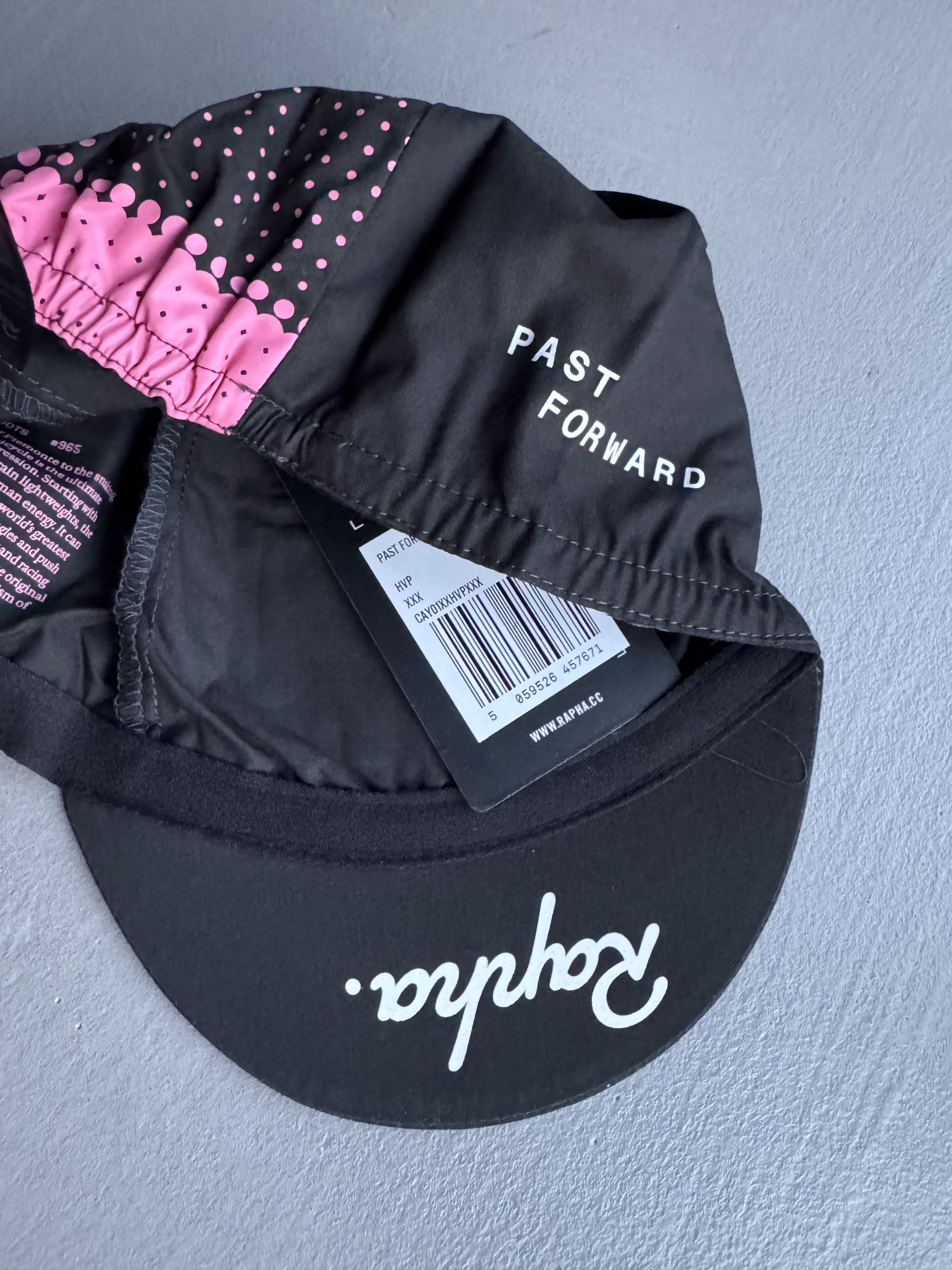 Rapha Rapha Past Forward Cycling Cap, Pink Black, One Size Size ONE SIZE - 4 Thumbnail