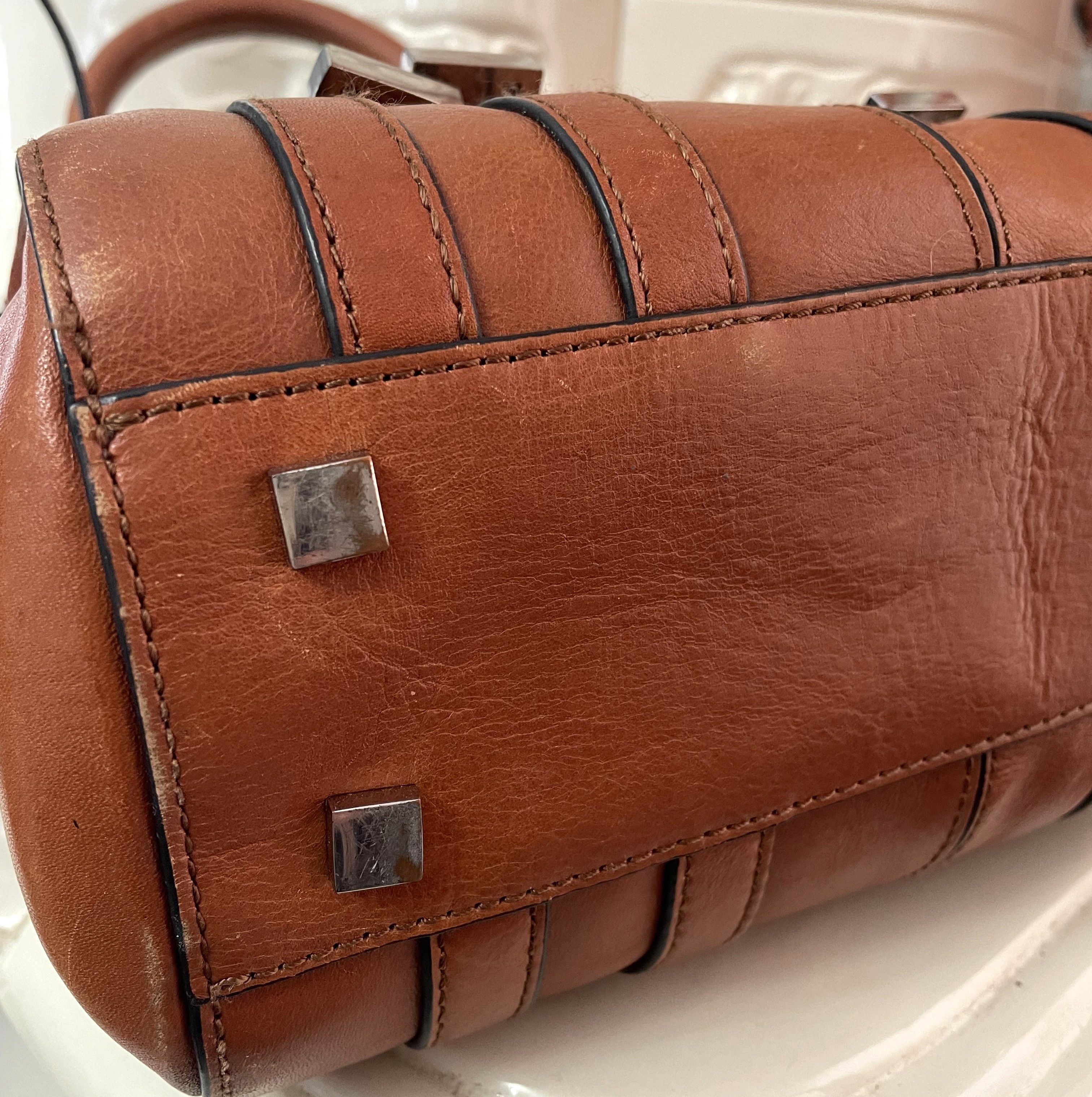 Other Karen Millen Vintage Caramel Leather Satchel Bag Size ONE SIZE - 5 Thumbnail