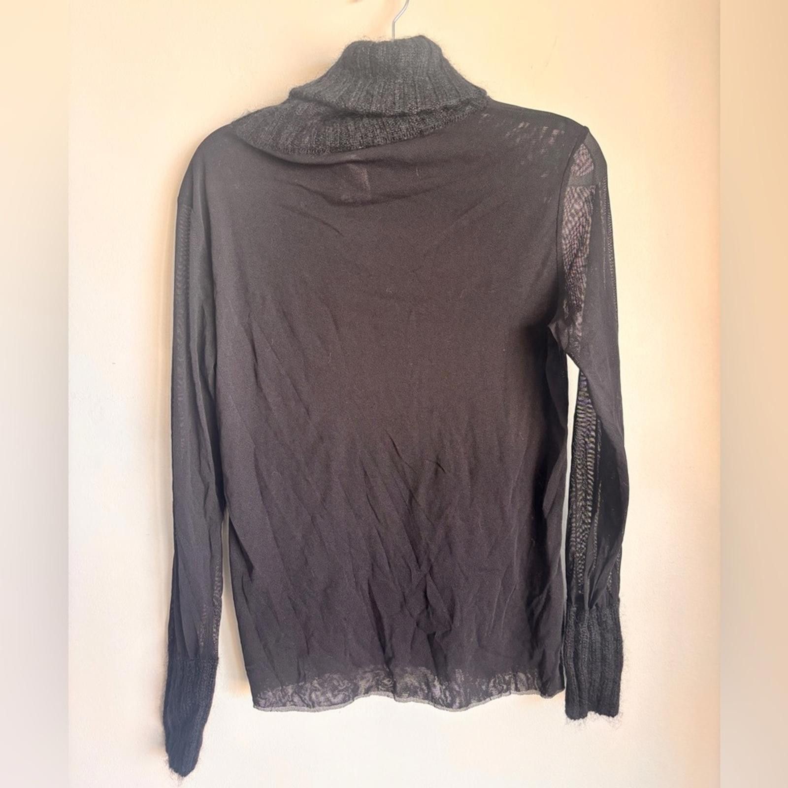 Designer KS Selection Black Cowl Turtleneck Sweater Size XL / US 12-14 / IT 48-50 - 2 Thumbnail