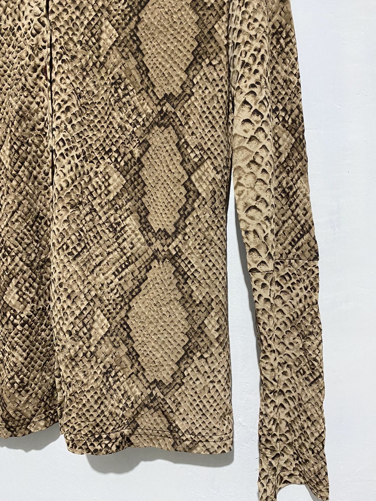 Jean paul gaultier style snakeskin button down shirts