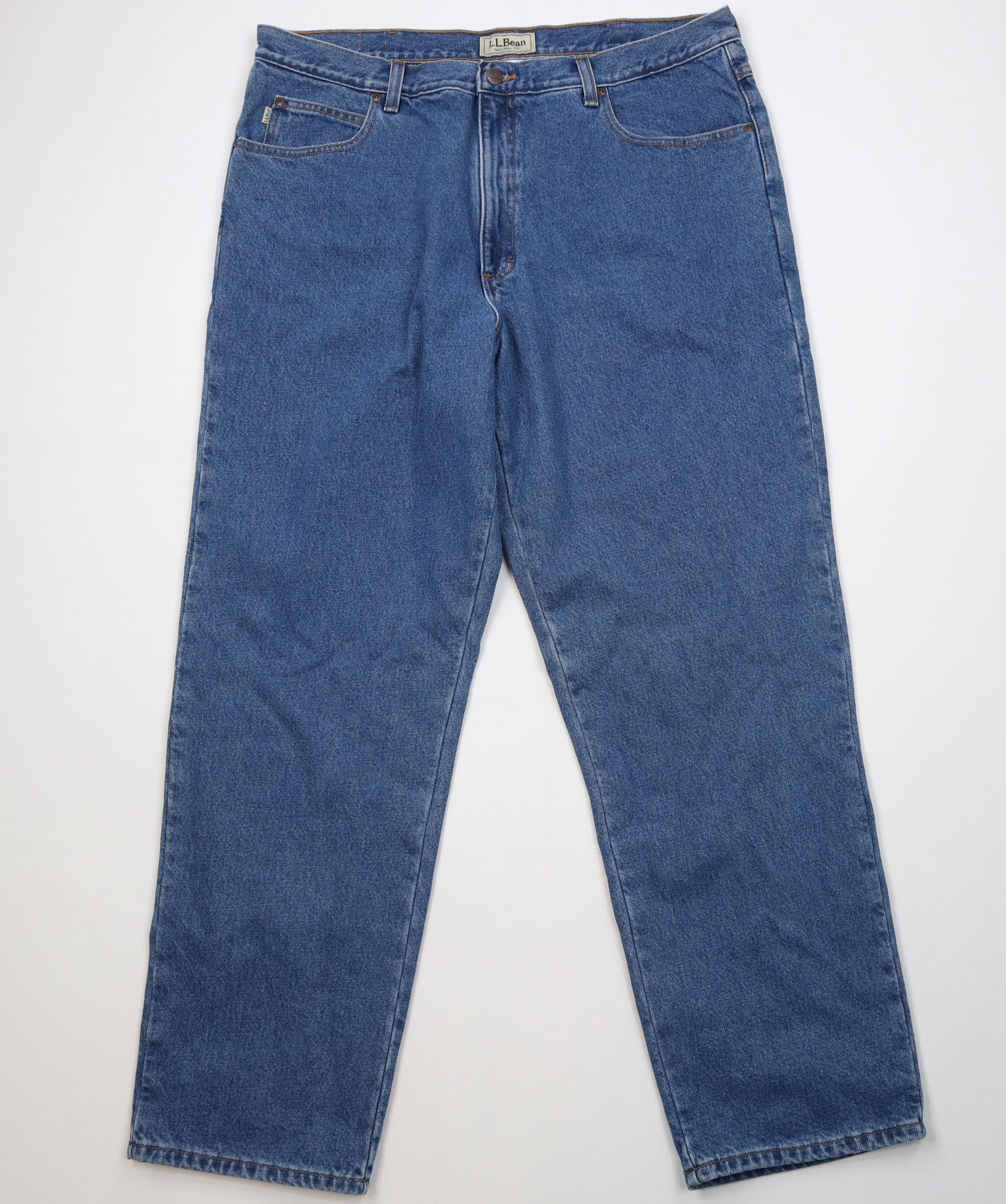 L.L. Bean Vintage Y2K LL Bean Natural Fit Flannel Lined Denim Jeans Size US 40 / EU 56 - 2 Thumbnail