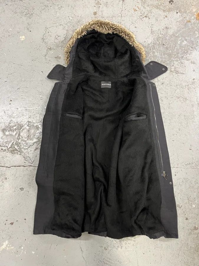 Emporio Armani FW2013 Emporio Armani Black Faux Fur Hooded Long Jacket Size US M / EU 48-50 / 2 - 8 Thumbnail
