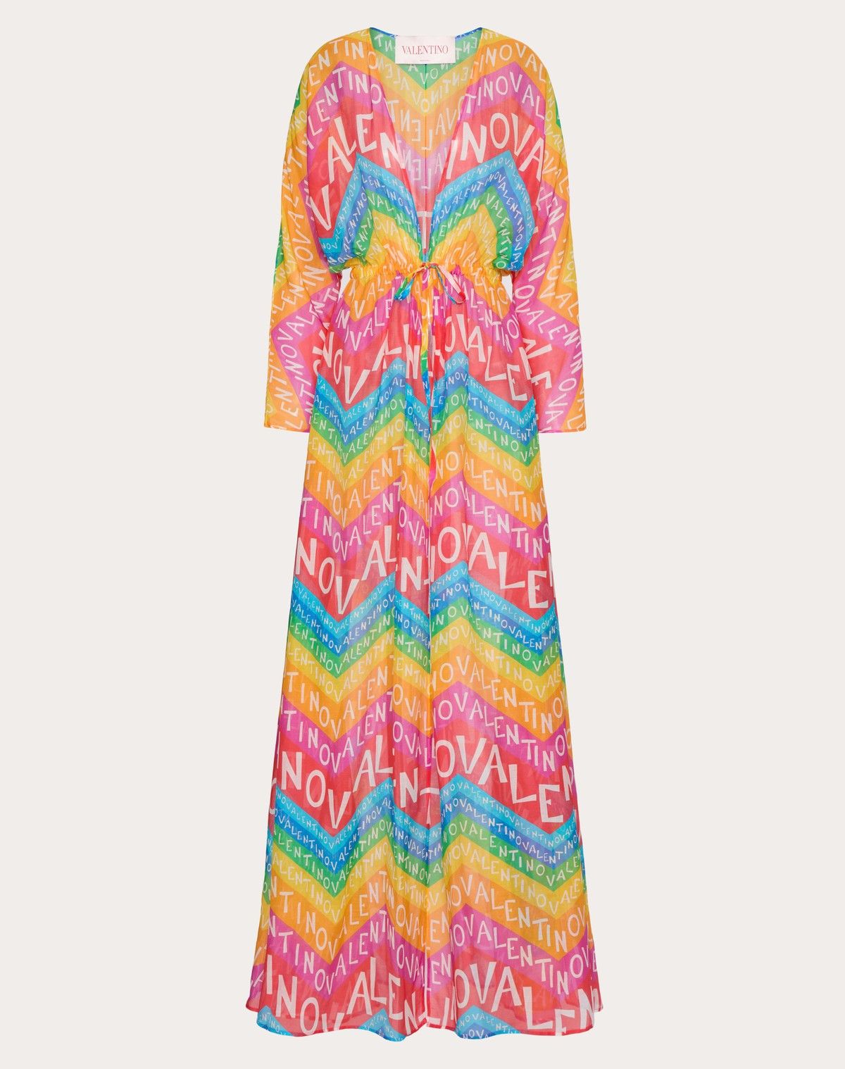 Valentino o1s1wg110525 Chevron Muslin Evening Dress 24 in Multicolor Size XXS / US 00 / IT 34 - 1 Thumbnail