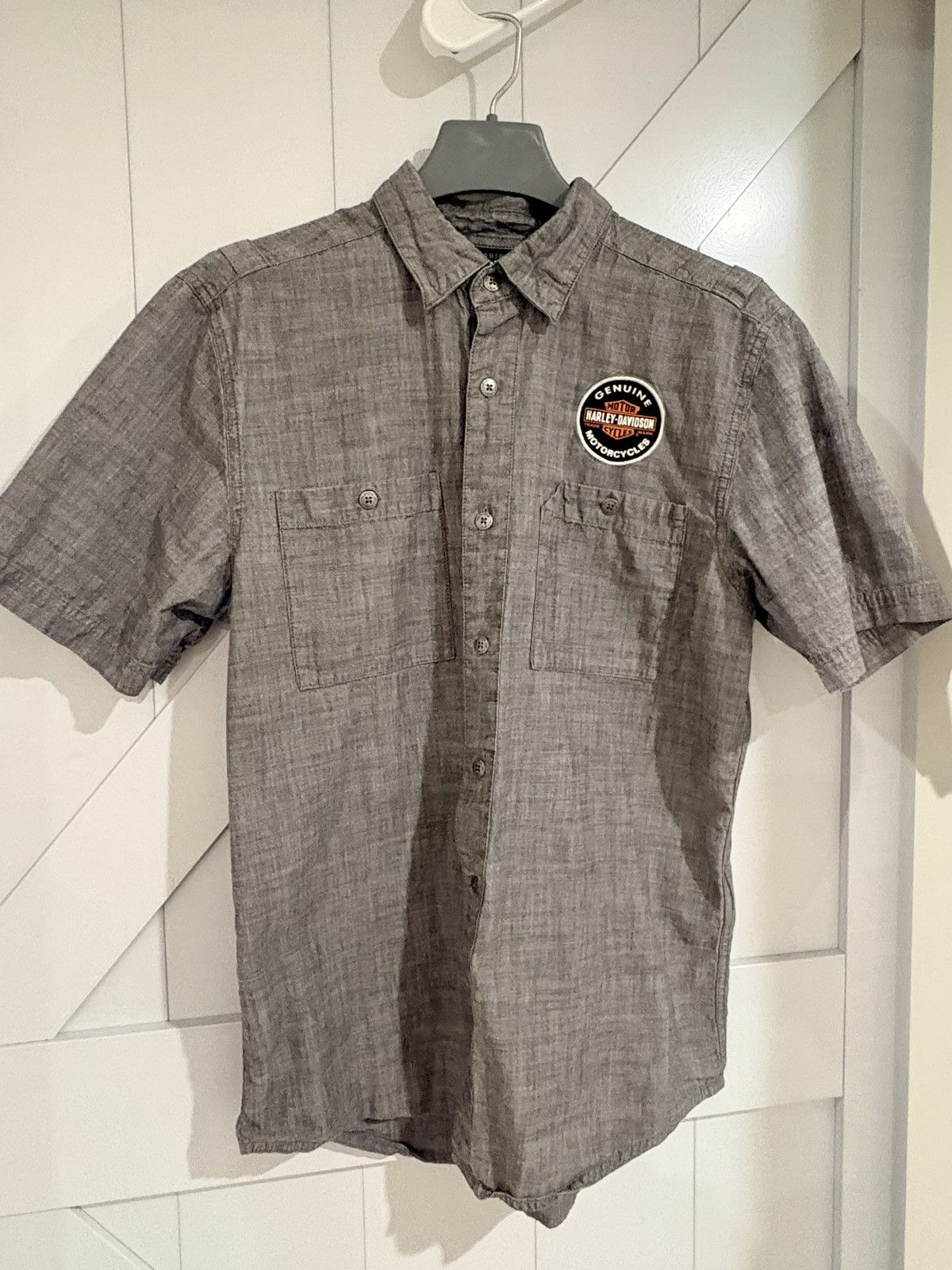 Harley Davidson Harley Davidson Gray Button-Down Shirt Size US M / EU 48-50 / 2 - 1 Thumbnail