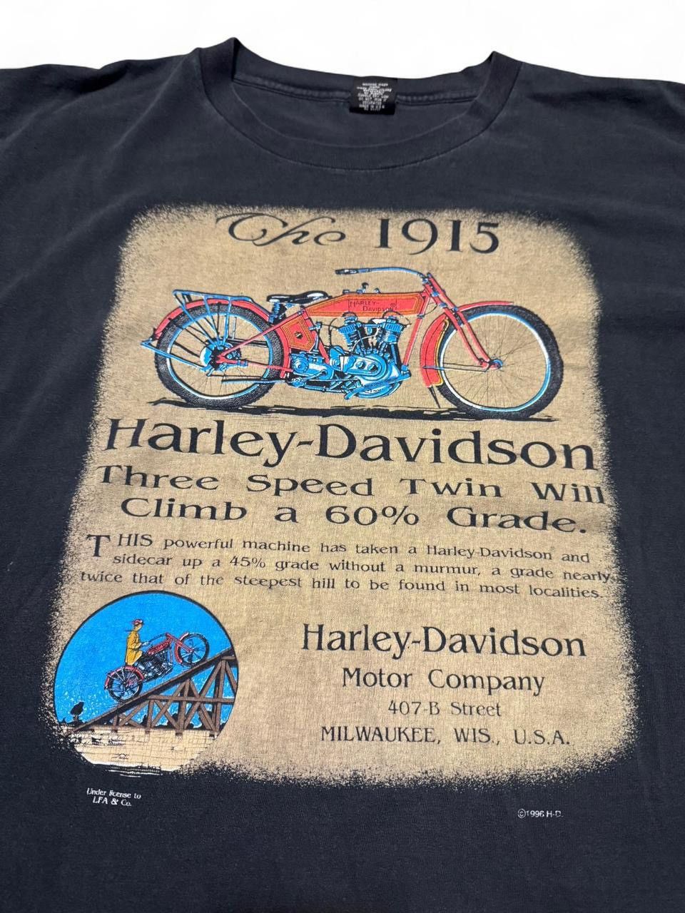 Harley Davidson Vintage 1996 single stitch Harley Davidson Milwaukee WI tee Size US XL / EU 56 / 4 - 2 Thumbnail