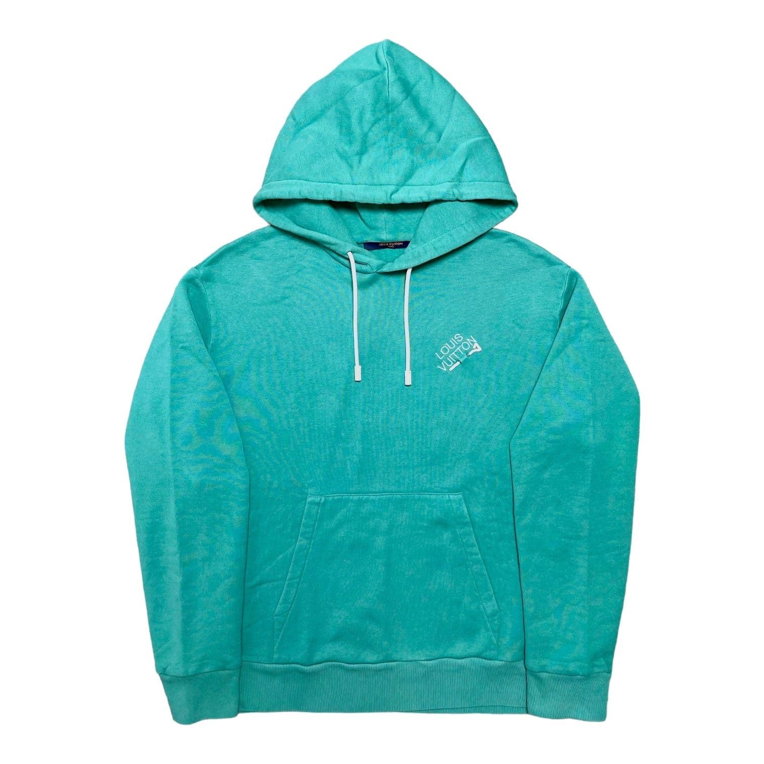 Louis Vuitton Embroidery Signature Hooded Sweatshirt Green Collar Size US M / EU 48-50 / 2 - 1 Thumbnail