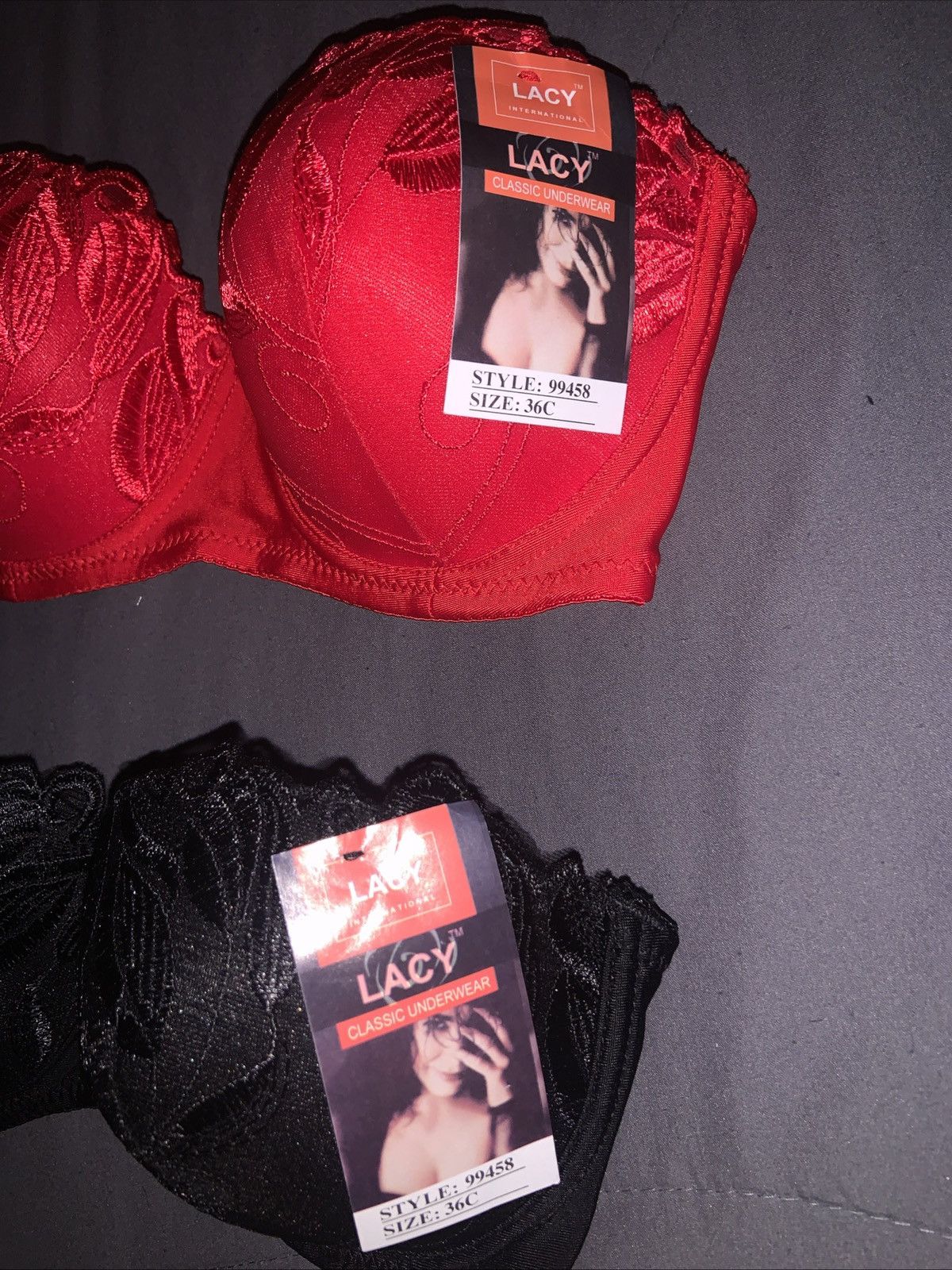 Other 2 New Women’s Bra - 36C - NO STRAPS - Black & Red Bundle Size ONE SIZE - 9 Thumbnail