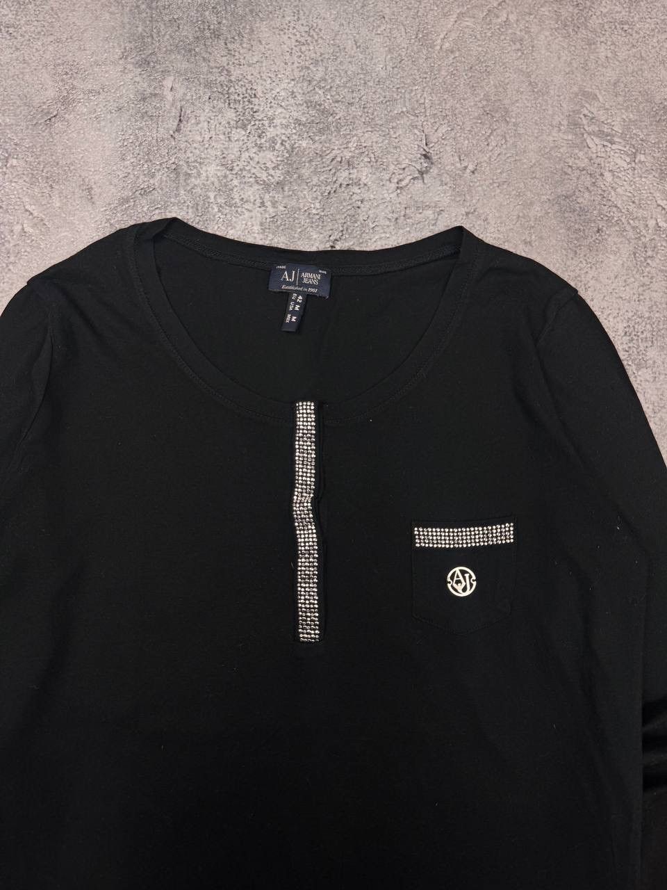 Armani Armani Jeans Women Long Sleeve Top Black Size Medium Size M / US 6-8 / IT 42-44 - 2 Thumbnail