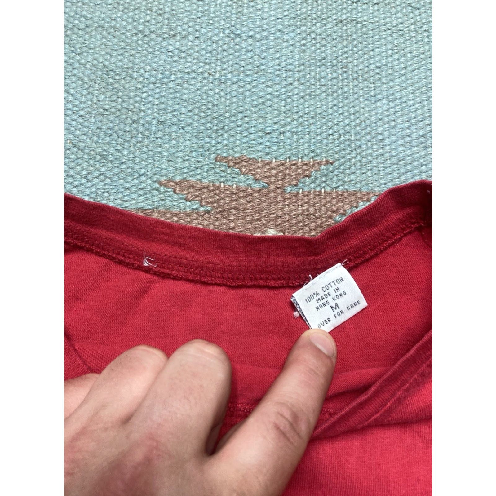 Vintage VINTAGE 90s pocket t shirt blank crimson red cotton distressed boxy adult XL T-Shirt Men Red 90s Pockets Cotton Boxy Vintage Mens XL Size US XL / EU 56 / 4 - 6 Thumbnail