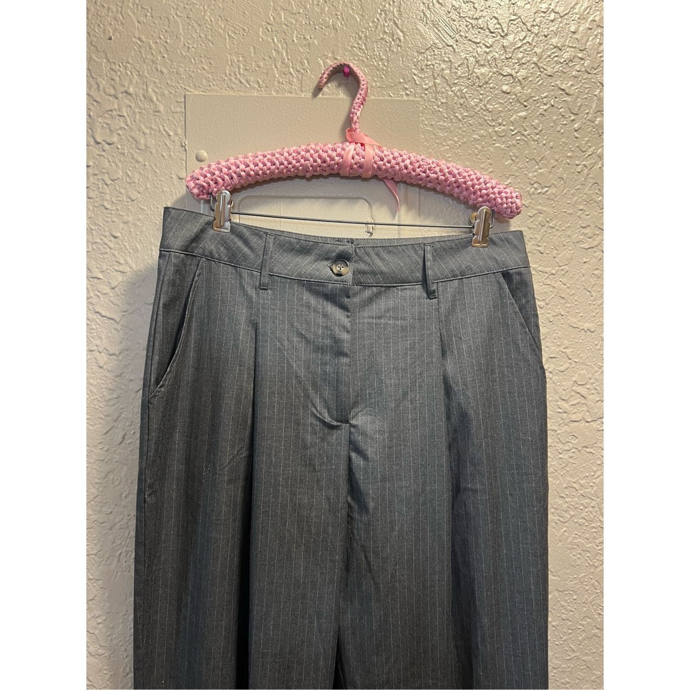 Other Wild Fable Grey Striped Dress Pants Woman’s Size 16 Size 38" / US 16 / IT 52 - 3 Thumbnail