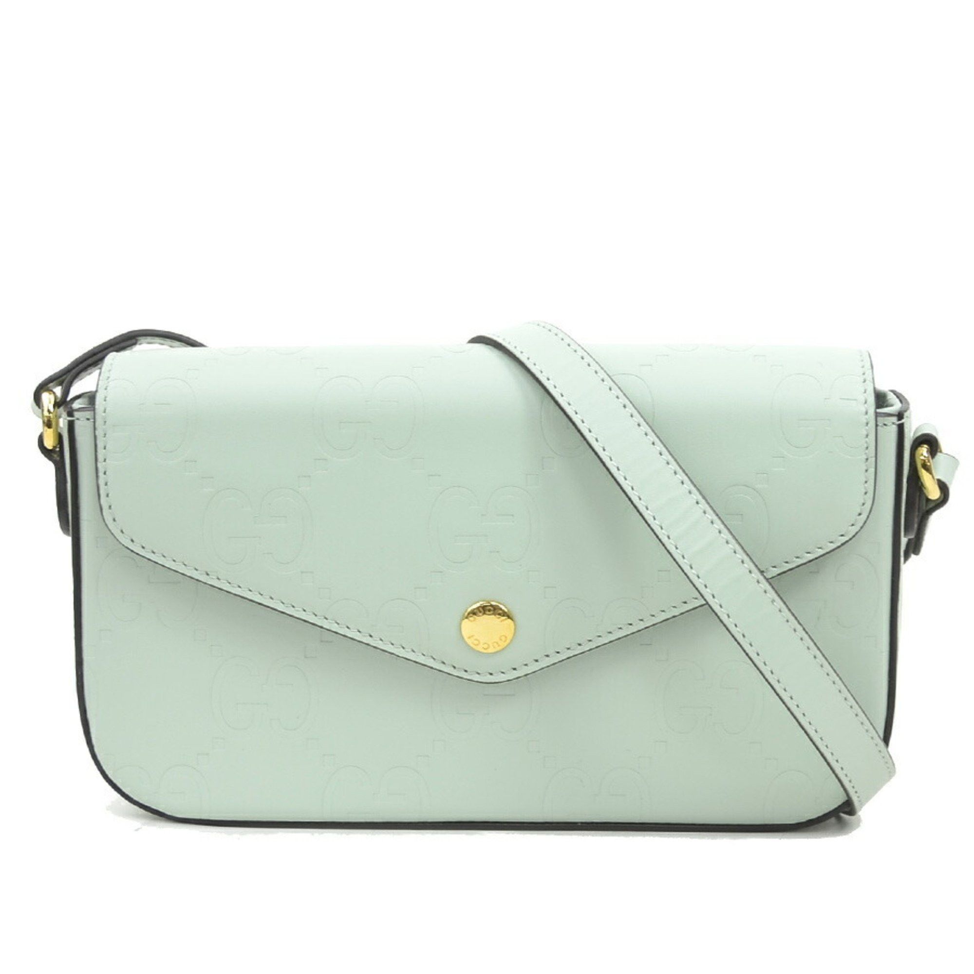 Gucci Gucci Super Mini Leather Shoulder Bag in Pale Green, Women's, 772794 90156a Size ONE SIZE - 1 Thumbnail