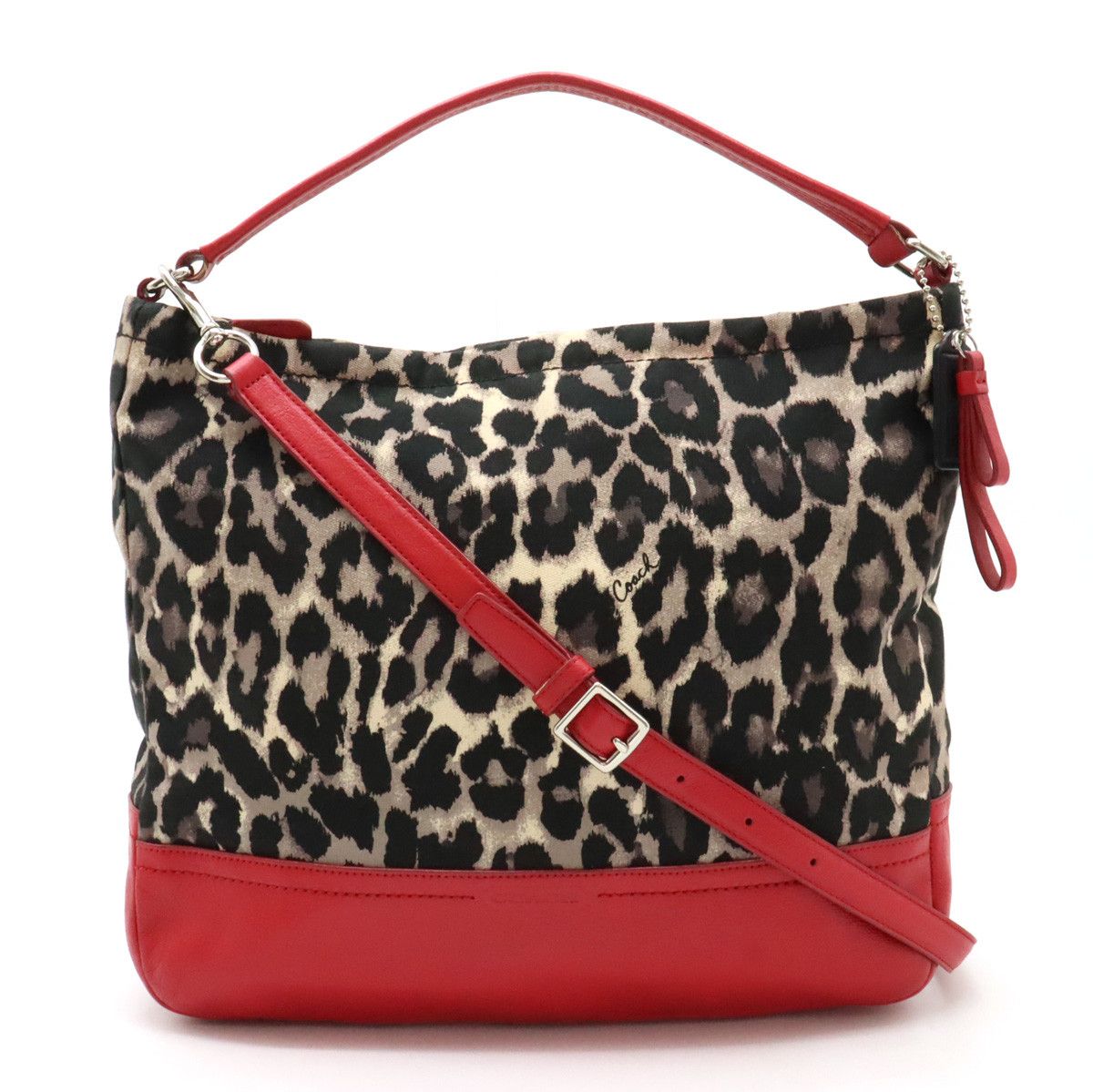 Coach Coach Coach Canvas/Leather Parker Ocelot Print Hobo Shoulder Bag F23266 Canvas Shoulder Bag F23266 in Very Good Condition Size ONE SIZE - 1 Thumbnail