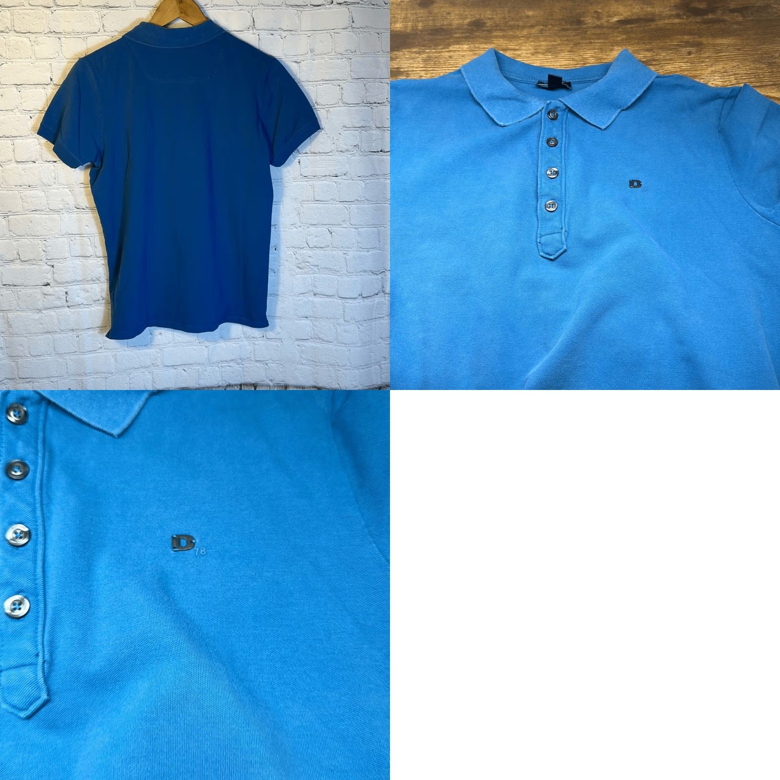 Diesel VINTAGE Diesel Polo Golf Shirt L Blue Men's Large Size US L / EU 52-54 / 3 - 8 Thumbnail