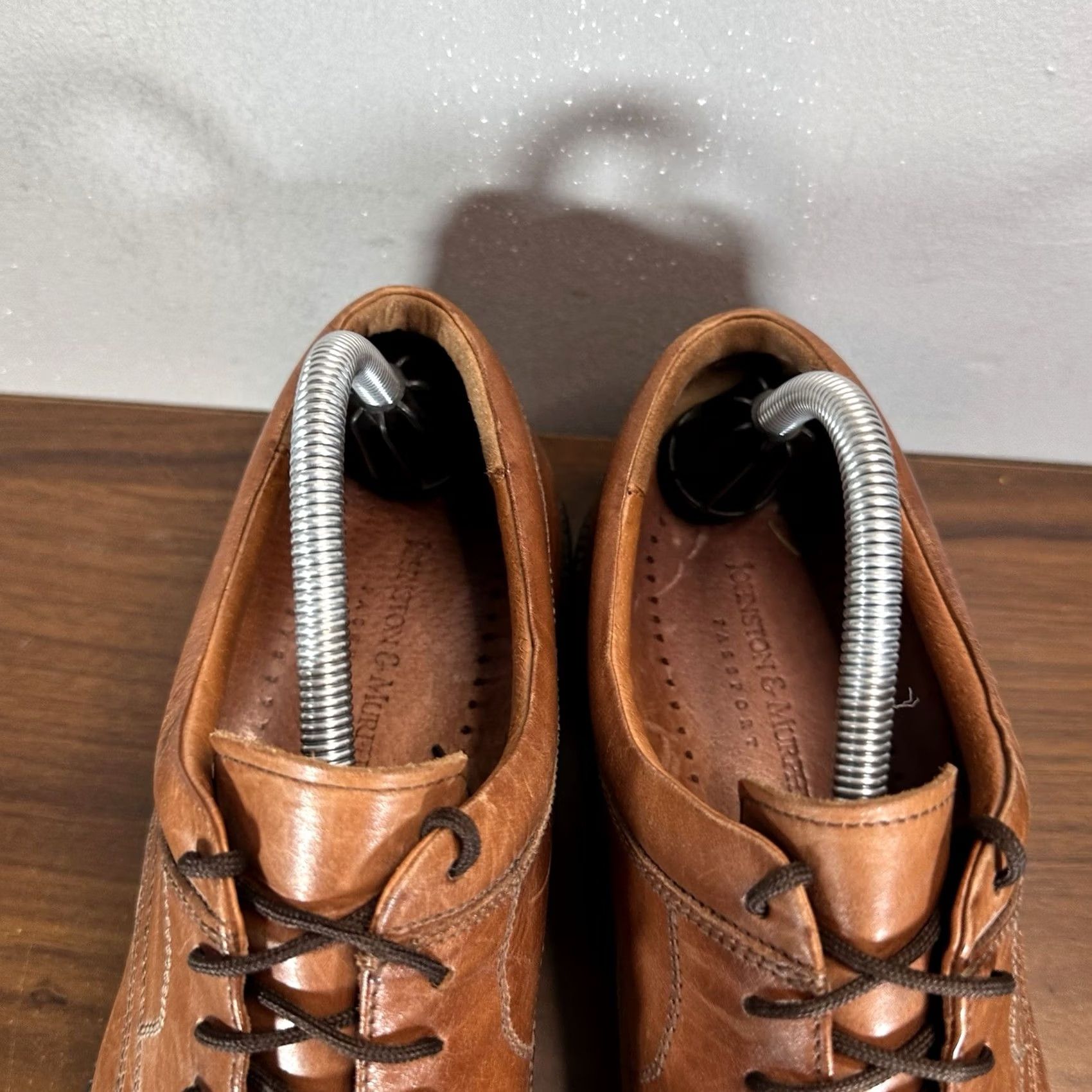 Johnston & Murphy Shoes Mens 10 M Passport Cap Toe Brown  display picture 2