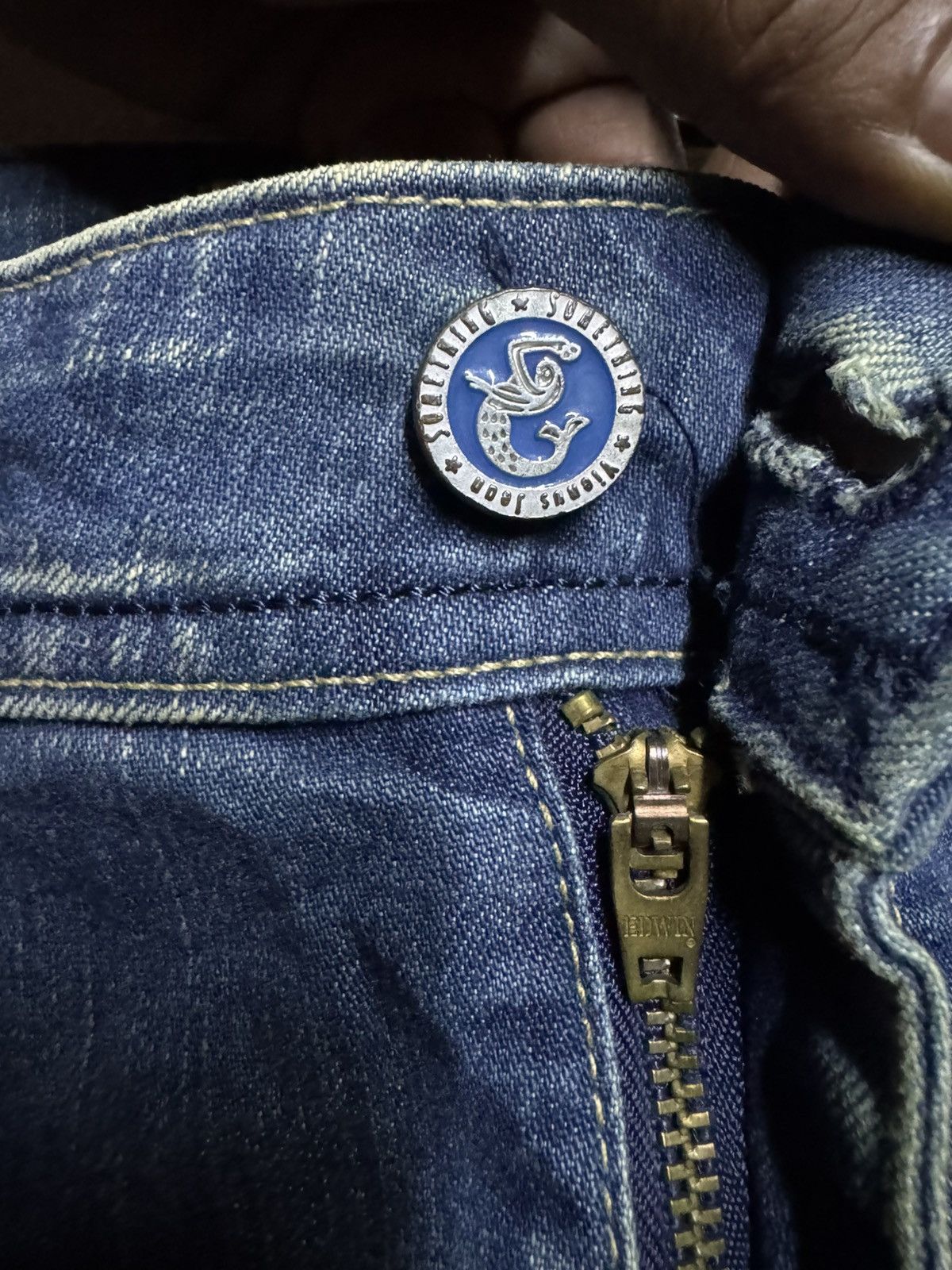Japanese Brand Something Edwin Vienus Flare Bootcut Woman Jeans Size US 28 / EU 44 - 7 Thumbnail