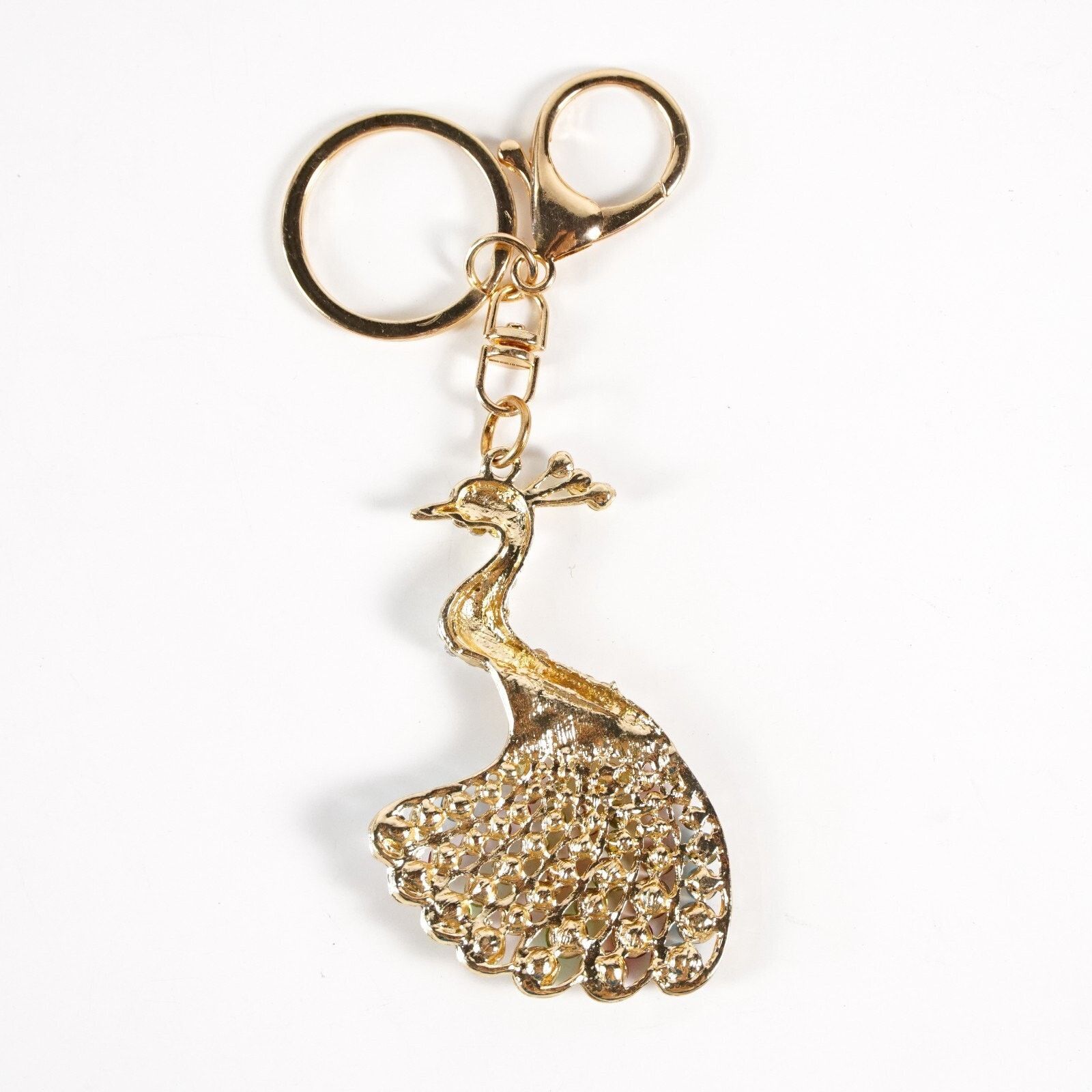 Other Peacock Rhinestone Keychain Keyring Bird Pendant Key Chain Size ONE SIZE - 3 Thumbnail
