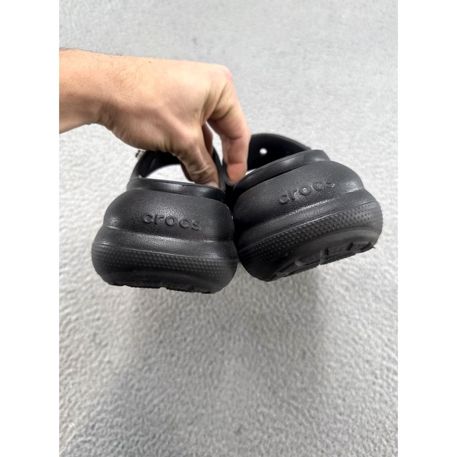 Crocs VINTAGE Crocs Crush Sandal Platform Slides Black Womens 9 Mens 7 Iconic Comfort EUC Size US 9 / IT 39 - 6 Thumbnail