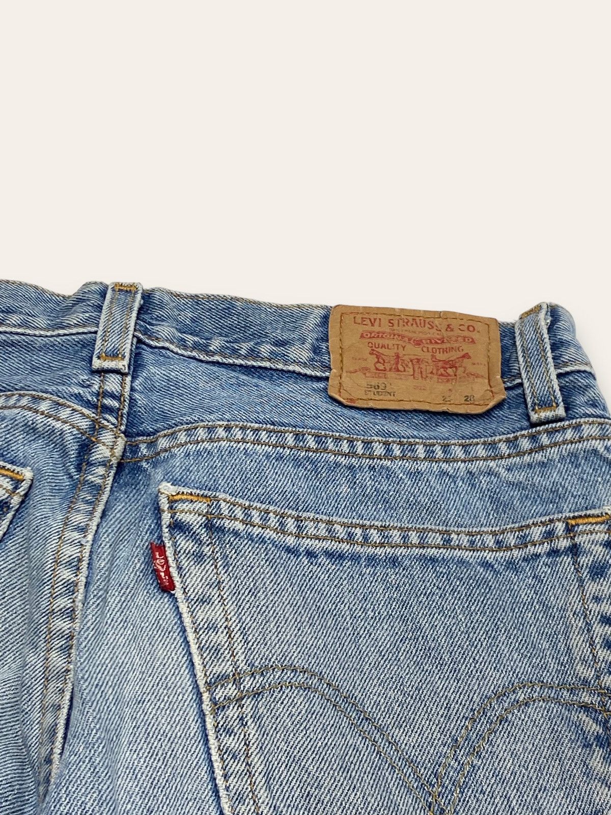 Jean Vintage LEVI'S Light Wash Blue Distressed Baggy Jeans Size US 28 / EU 44 - 12 Thumbnail