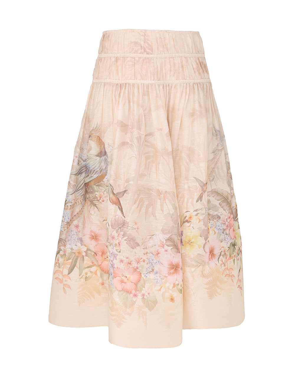 Zimmermann oc11z0226 Illuminate Drawn Midi Skirt In Multicolor Size 26" / US 2 / IT 38 - 1 Thumbnail