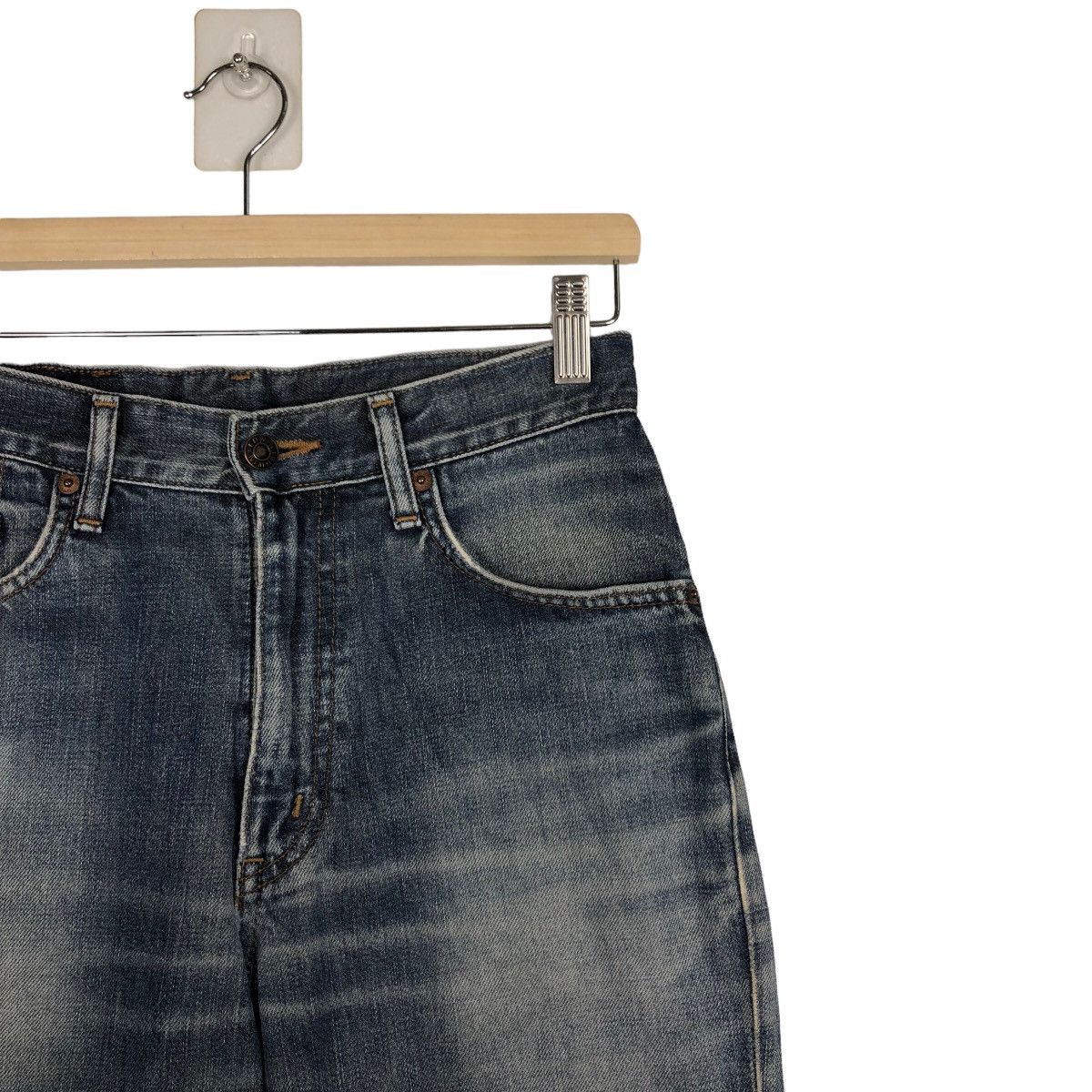 Edwin 🔥90’s BINTAGE JEANS 503 EDWIN DISTRESSED PUNK DESIGN Size US 26 / EU 42 - 6 Thumbnail