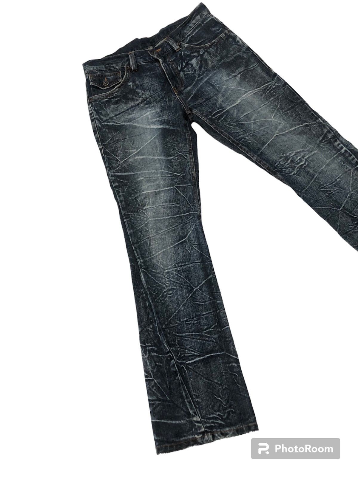 Hysteric Glamour × Japanese Brand RARE!! JAPANESE BRANDS NYLAUS FLARED FLASH JEANS Size US 32 / EU 48 - 4 Thumbnail