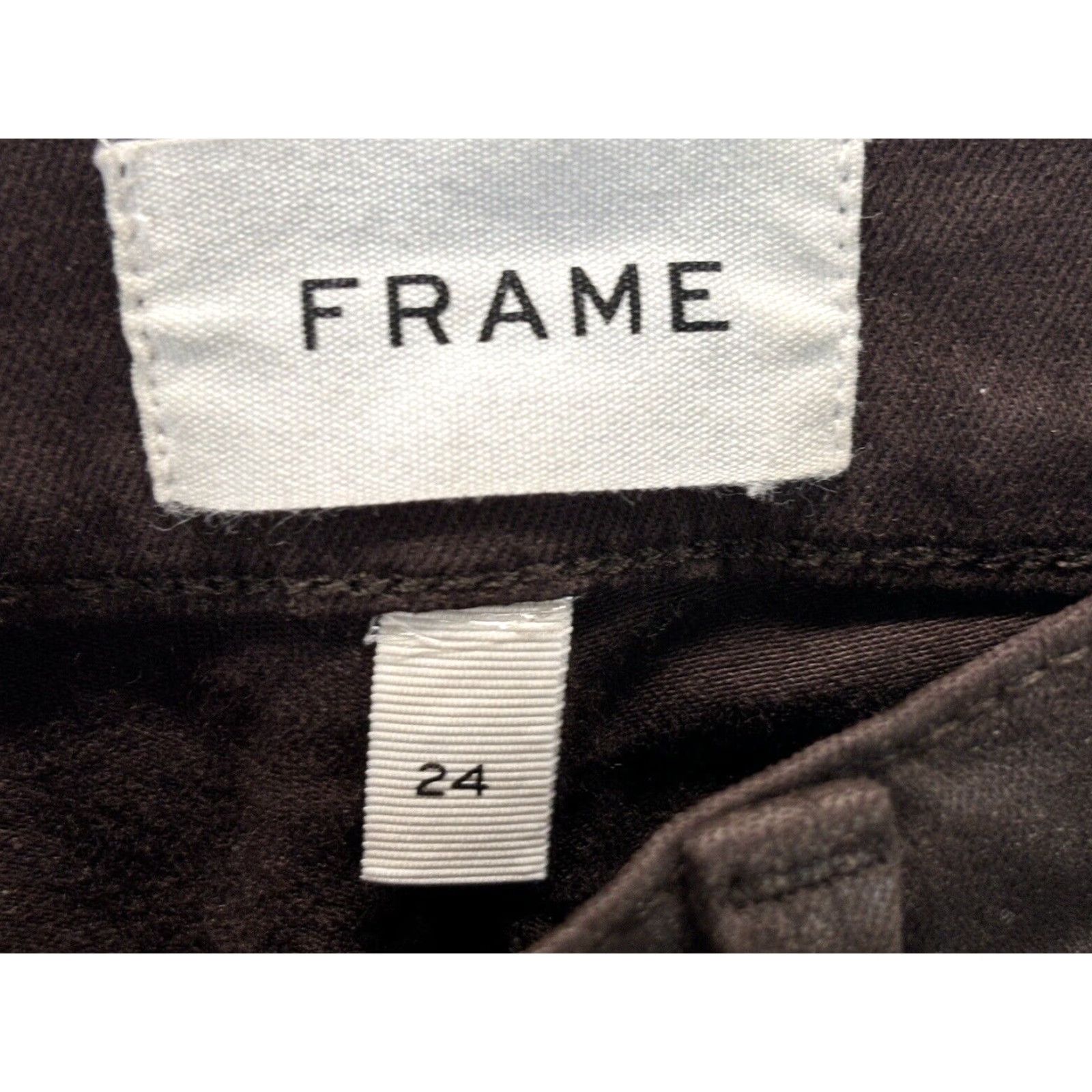 Frame FRAME Le Skinny De Jeanne Women's Brown Vegan Faux Leather Skinny Jeans Size 24 Size 42" / US 20 - 5 Thumbnail