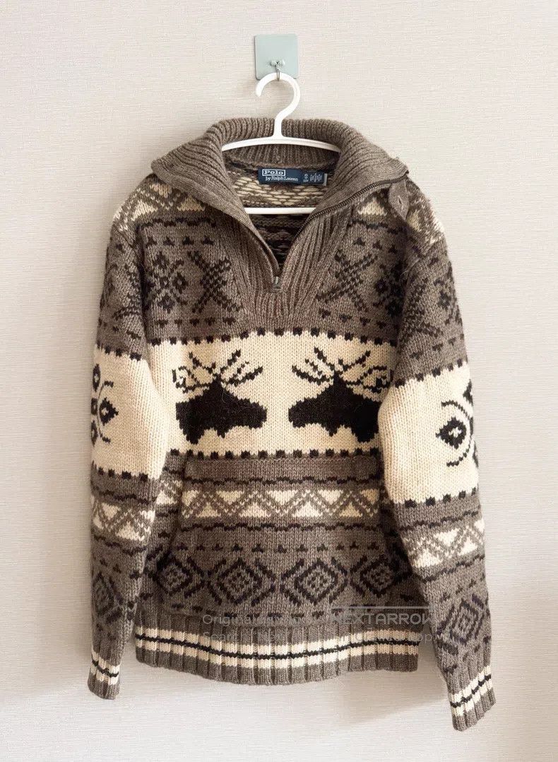 Polo Ralph Lauren POLO RALPH LAUREN Classic reindeer pattern intarsia knit m Size XS / US 0-2 / IT 36-38 - 1 Thumbnail