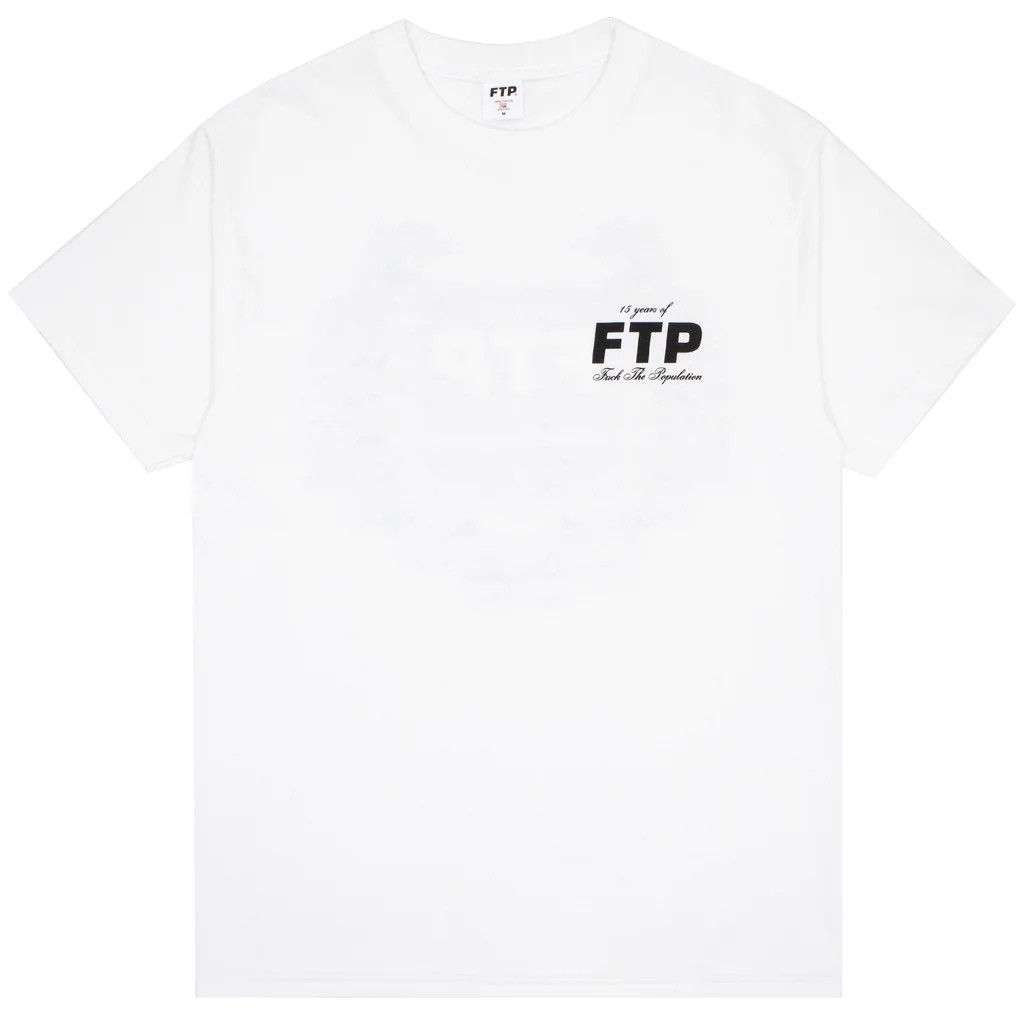 Fuck The Population FTP 15 Year Anniversary Tee White (Large) Size US L / EU 52-54 / 3 - 2 Thumbnail