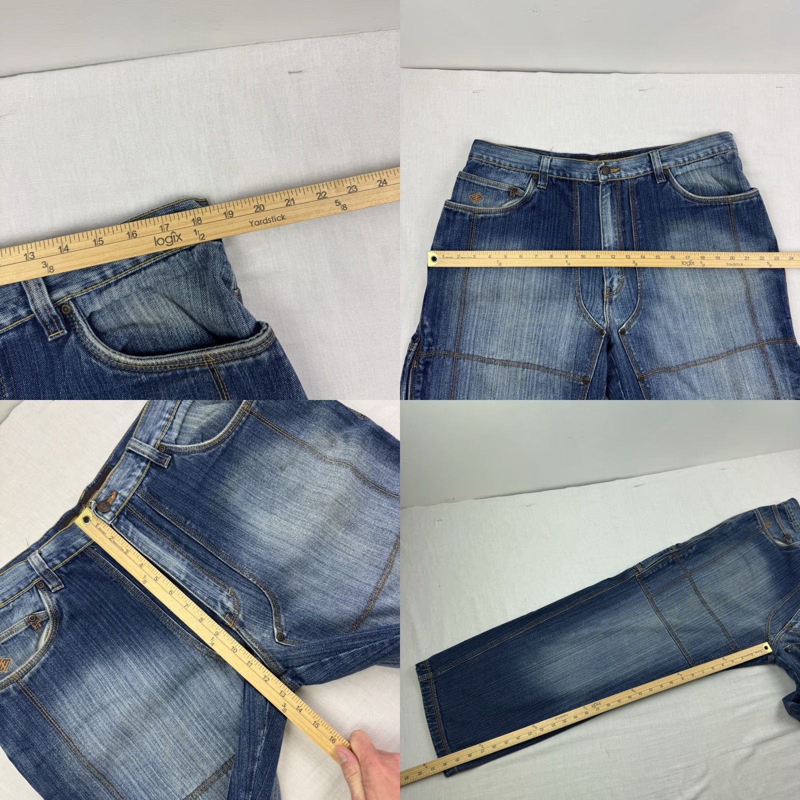 Enyce VINTAGE Enyce Jeans Baggy 38x30 Adult 90s hip hop grunge wide-leg blue jeans Mens Size US 38 / EU 54 - 8 Thumbnail