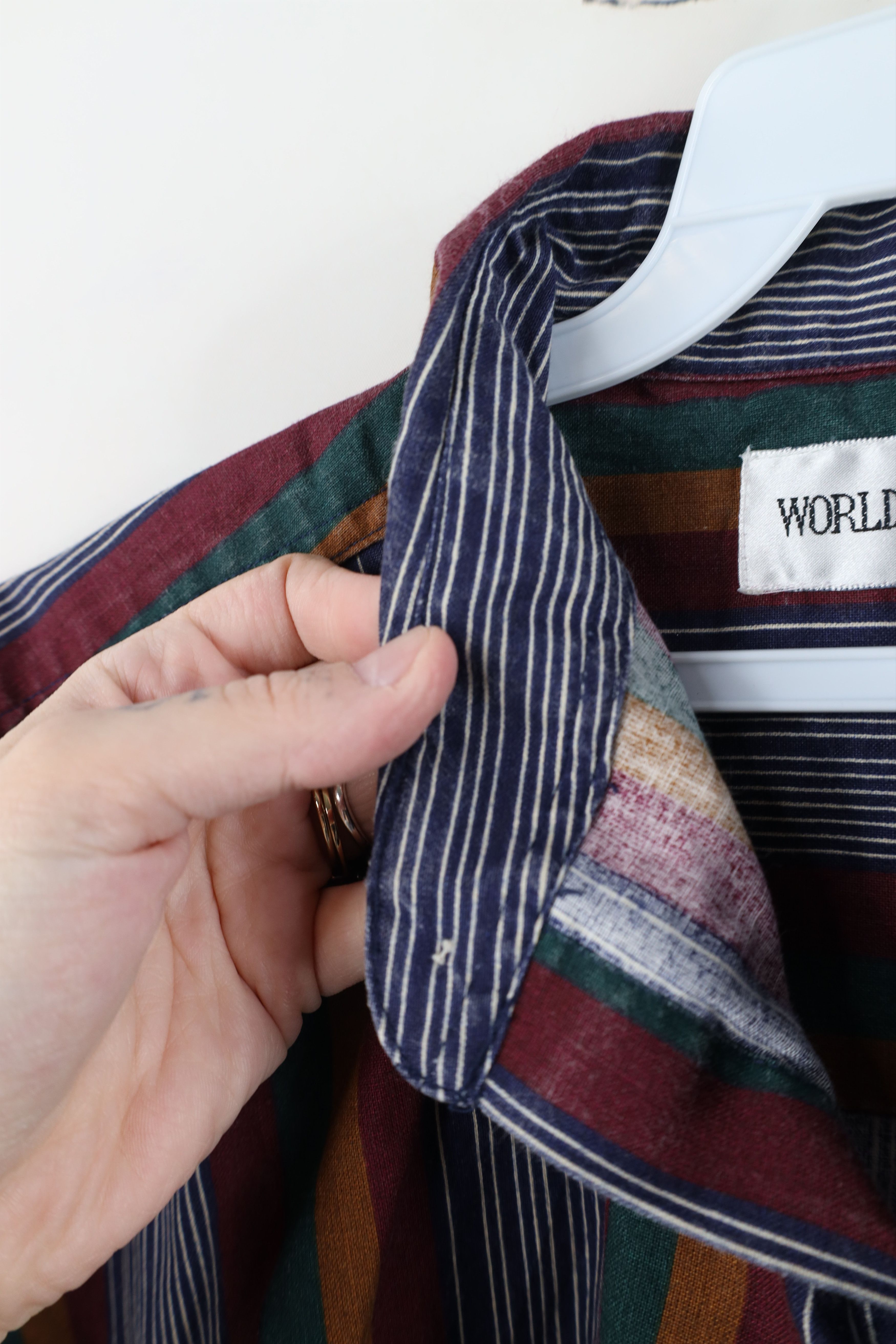 Vintage Vintage 90s Streetwear Rainbow Striped Button Down Shirt Size US L / EU 52-54 / 3 - 10 Thumbnail