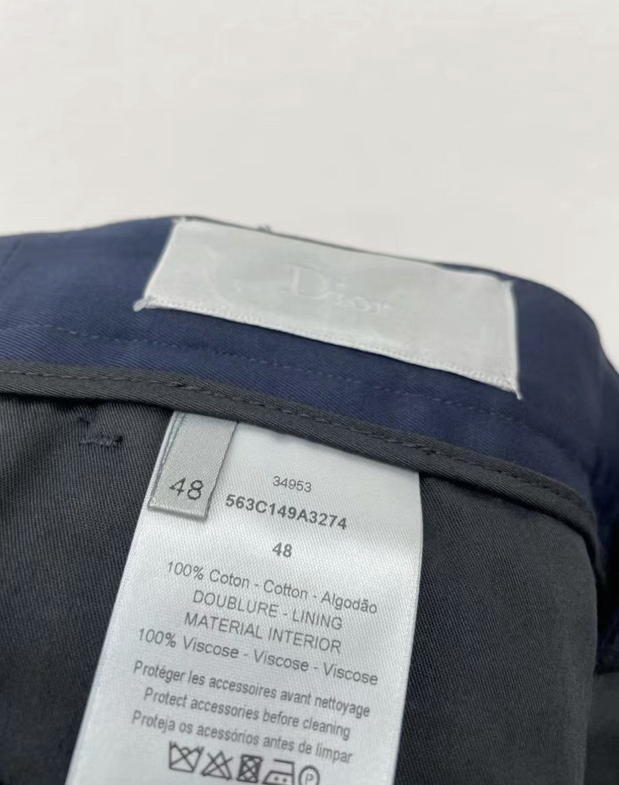 Dior Dior 100% Cotton Casual Pants (waist adjustable) J30 Size US 32 / EU 48 - 7 Thumbnail