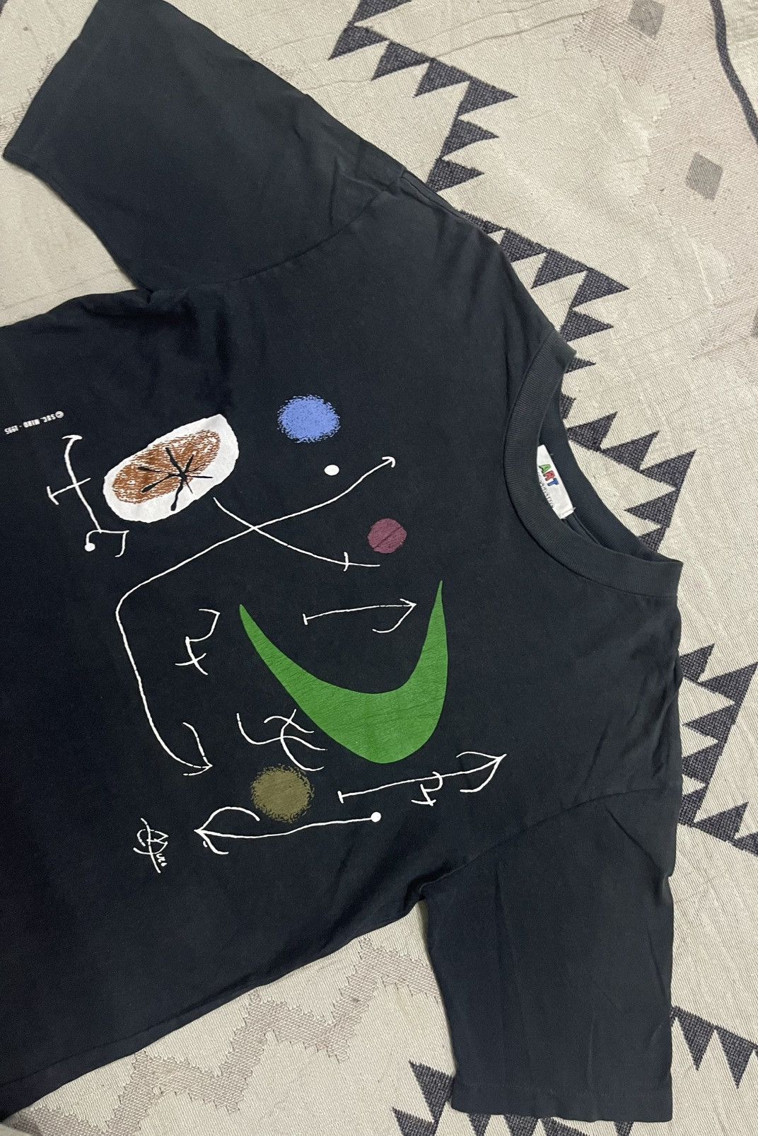 Vintage VINTAGE 1995 SUCC JOAN MIRO ART BLACK TEES FADED Size US M / EU 48-50 / 2 - 8 Thumbnail