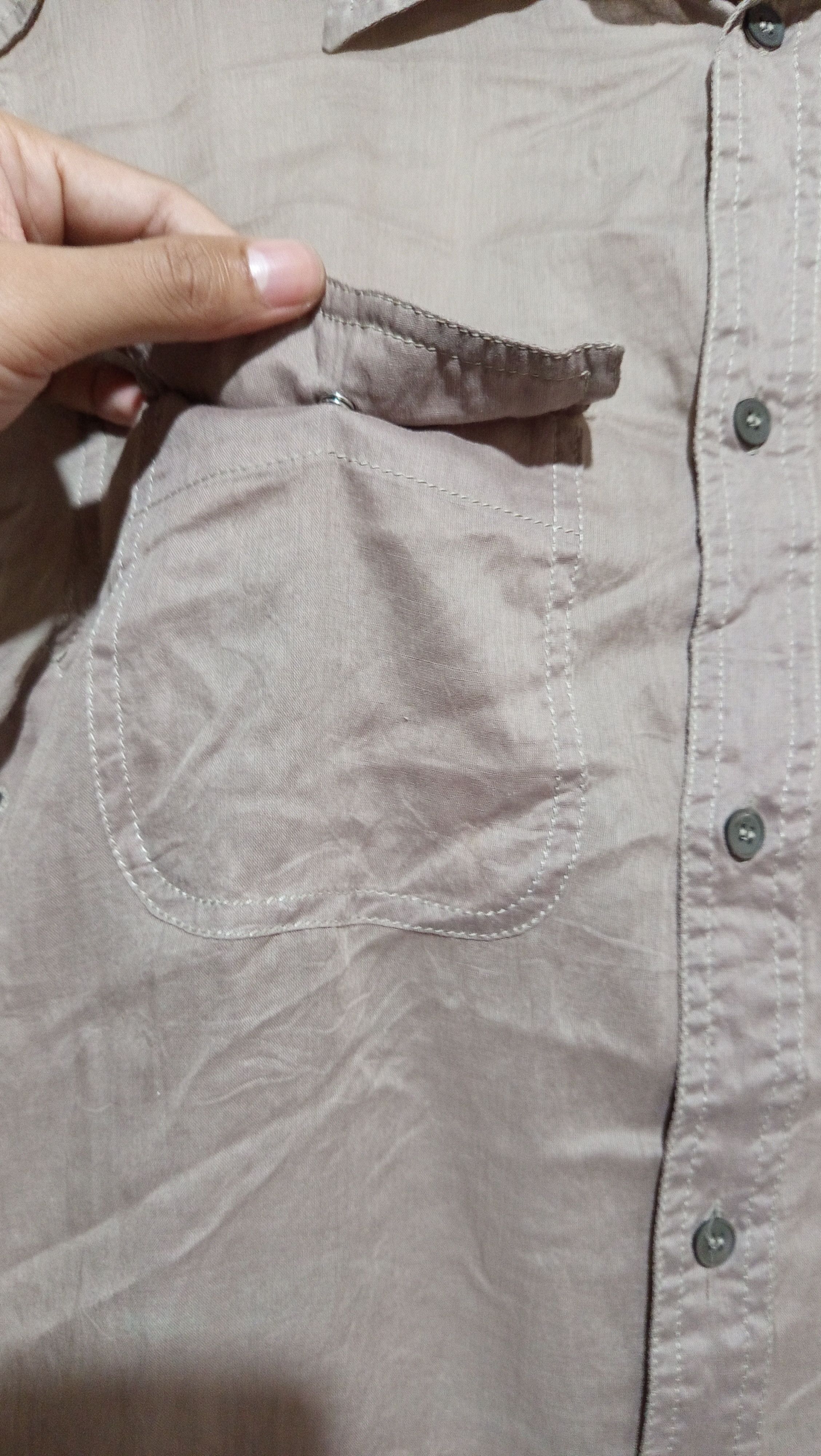 Prada Vintage Prada Army Shirt Button Up Work Shirt Short Sleeved Size US M / EU 48-50 / 2 - 4 Thumbnail
