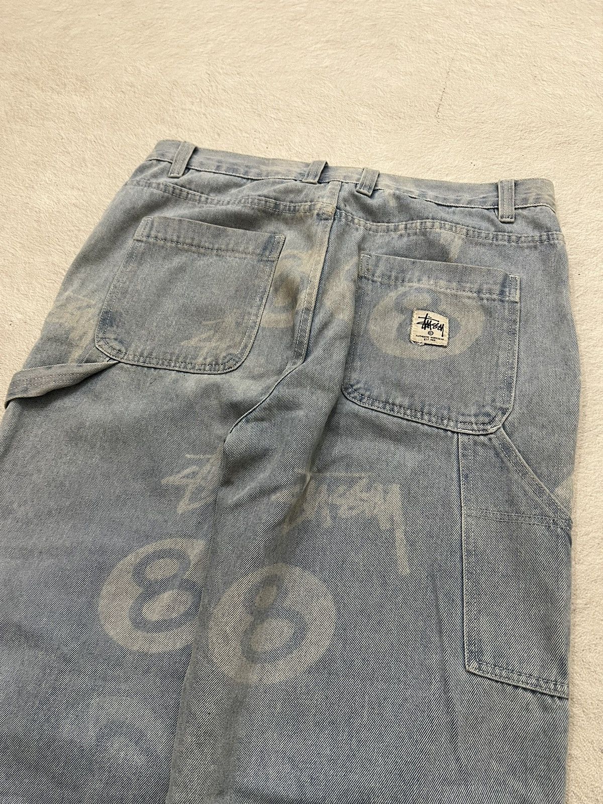 Stussy 2000s Stussy 8ball Monogram Iconic Carpenter Jeans Pants y2k Size US 32 / EU 48 - 3 Thumbnail